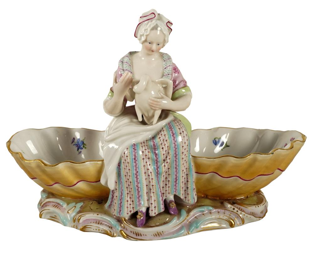 MEISSEN PORCELAIN FIGURAL DISHblue