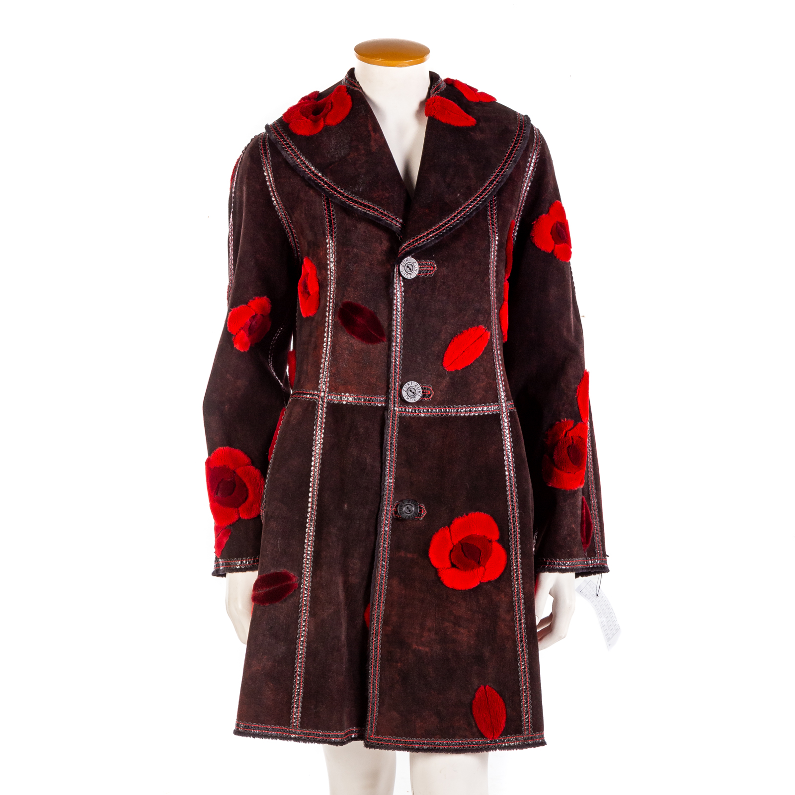 A ZUKI SHEARED MINK SUEDE COAT 334989