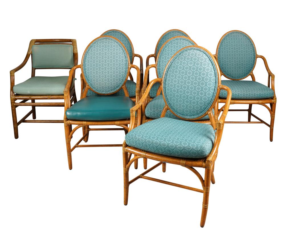 SET OF MCGUIRE RATTAN DINING CHAIRSmanufacturer's