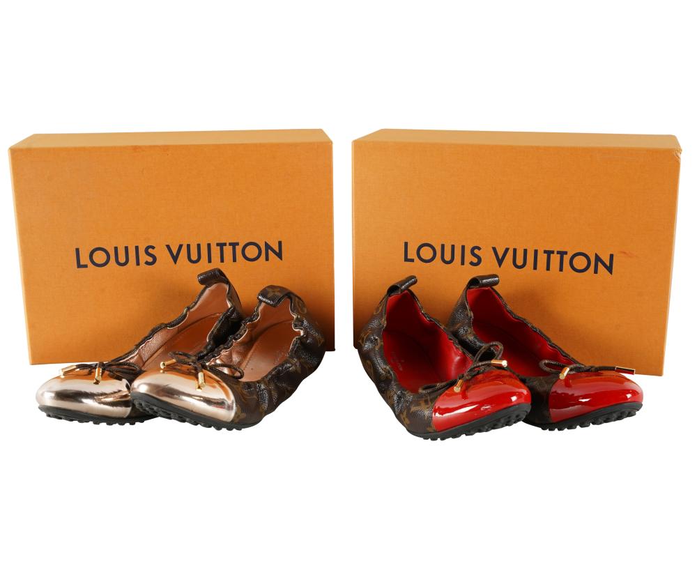 TWO PAIRS OF LOUIS VUITTON FLATSeach 3349d6