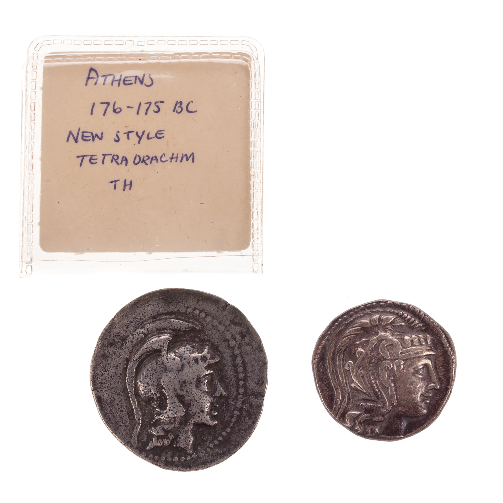 TWO ATHENS AR TETRADRACHMS, NEW