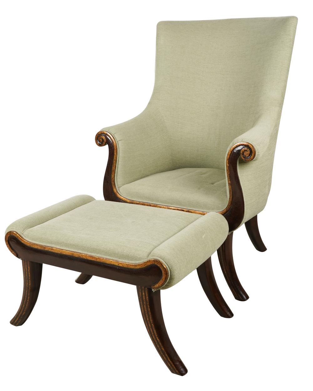 ROSE TARLOW FARINGALE ARMCHAIR & FOOTSTOOLthe