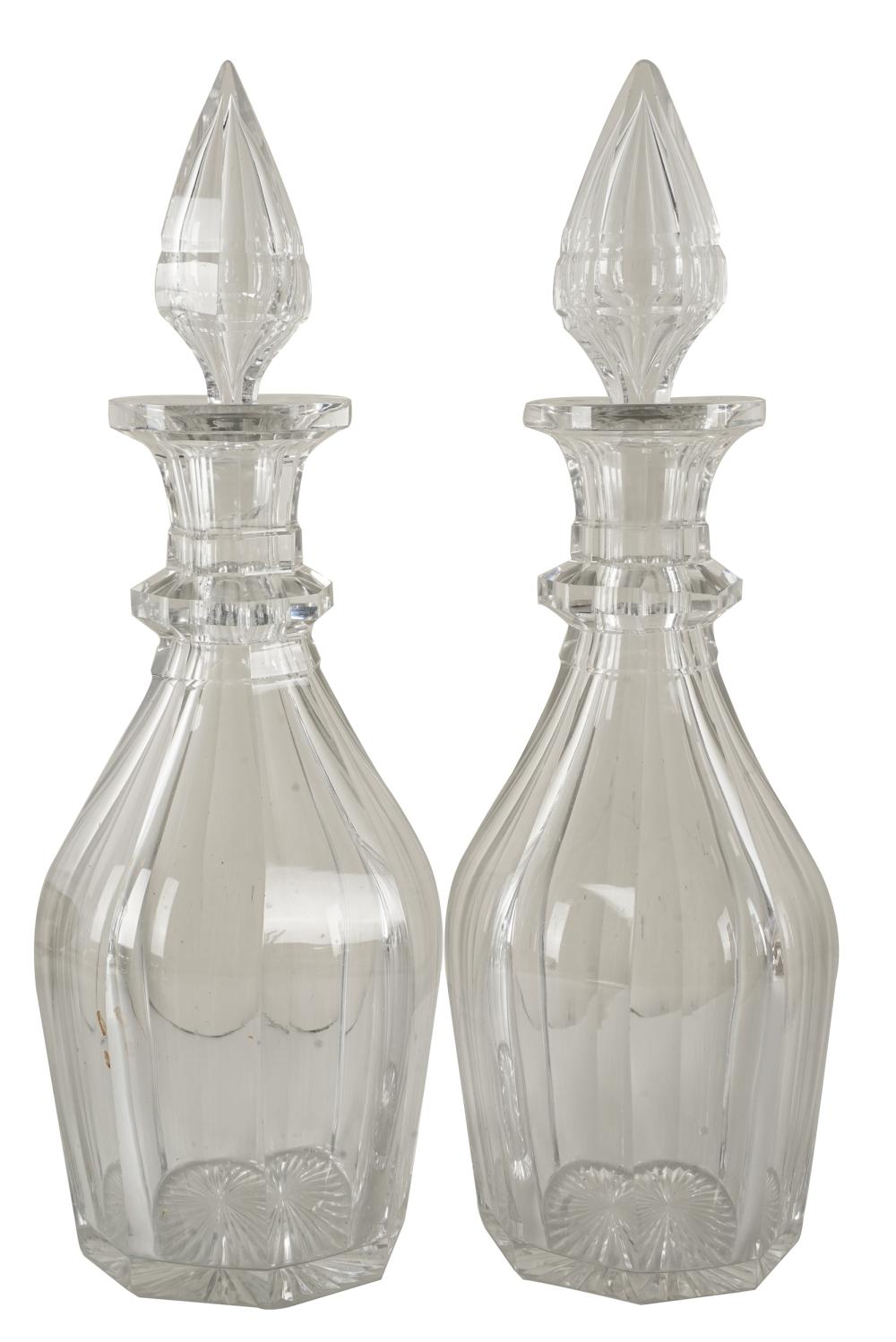 PAIR OF CRYSTAL DECANTERSunsigned  334b14