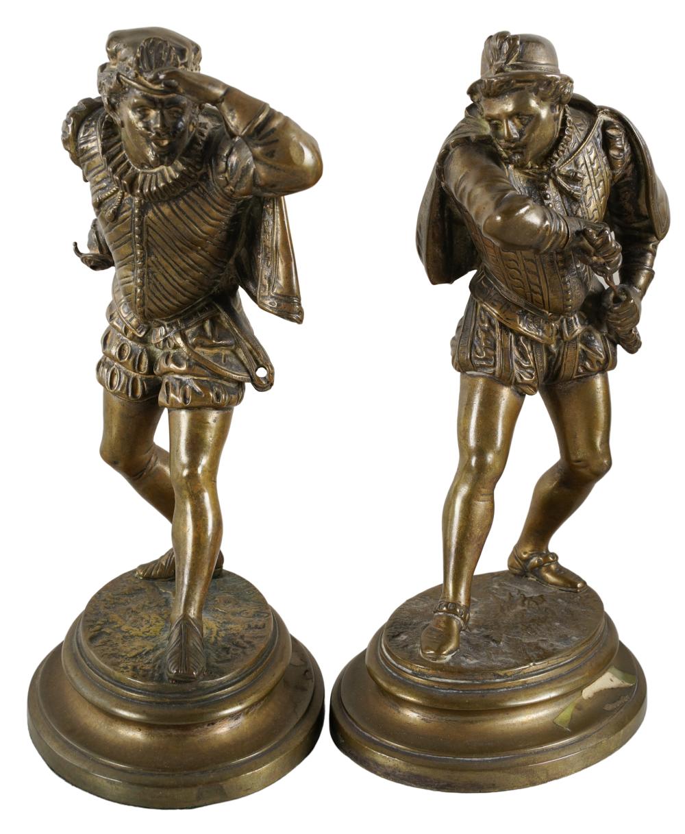 TWO CONTINENTAL BRONZE FIGURESunsigned;