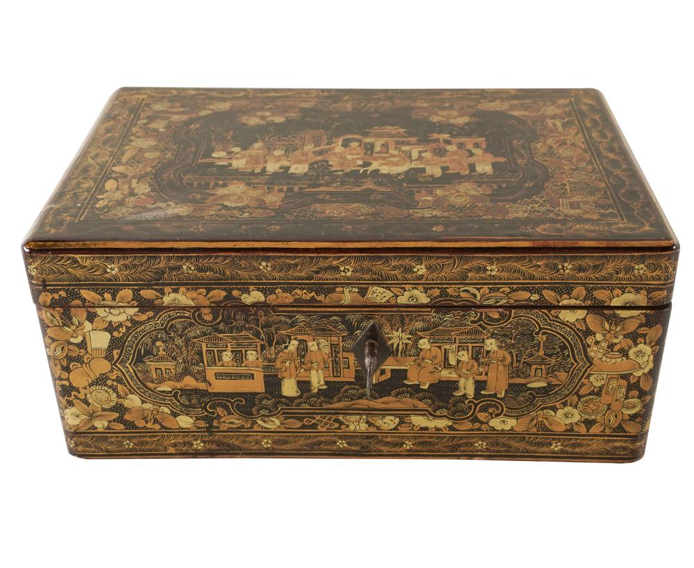 CHINESE EXPORT LACQUERED BOXthe