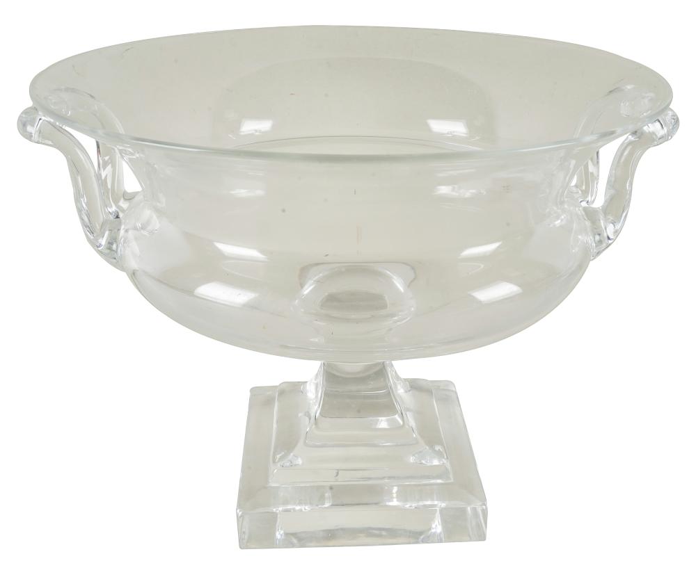 STEUBEN GLASS PEDESTAL CENTER BOWLsigned 334ba7