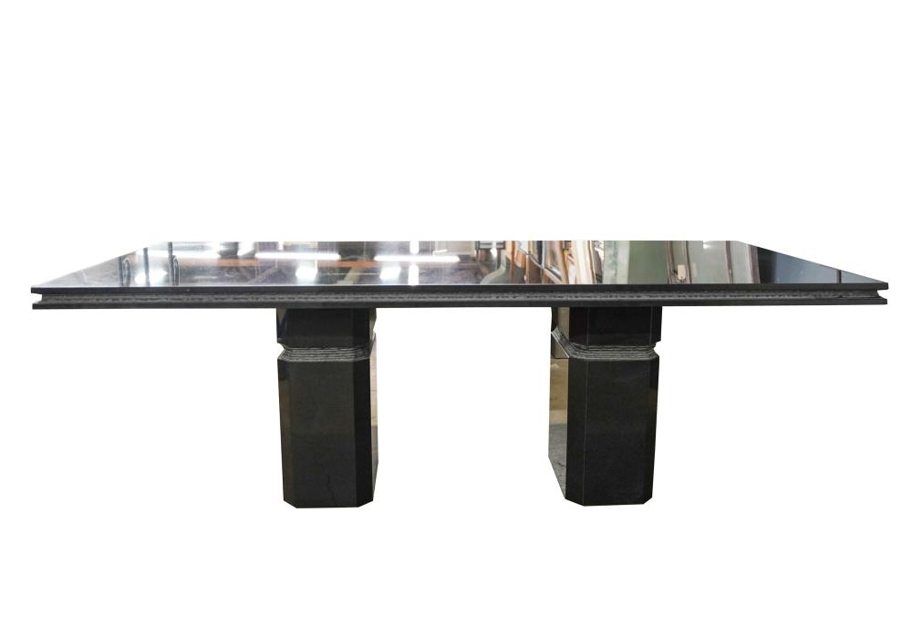 GRANITE DINING TABLEcontemporary; unsigned;