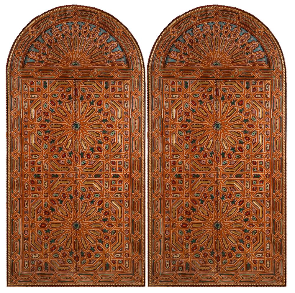 PAIR OF MOROCCAN STYLE PAINTED 334bdc