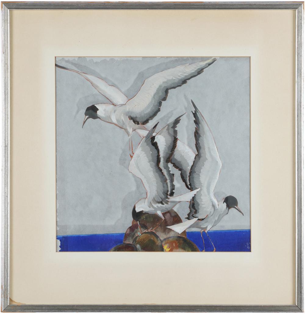 STARK DAVIS 1885 1950 TERNS oil 334beb