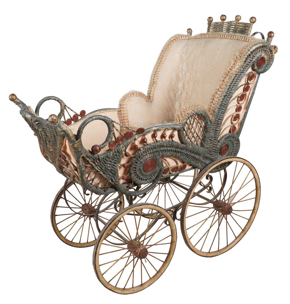 VICTORIAN STYLE BABY CARRIAGEpainted 334bf8