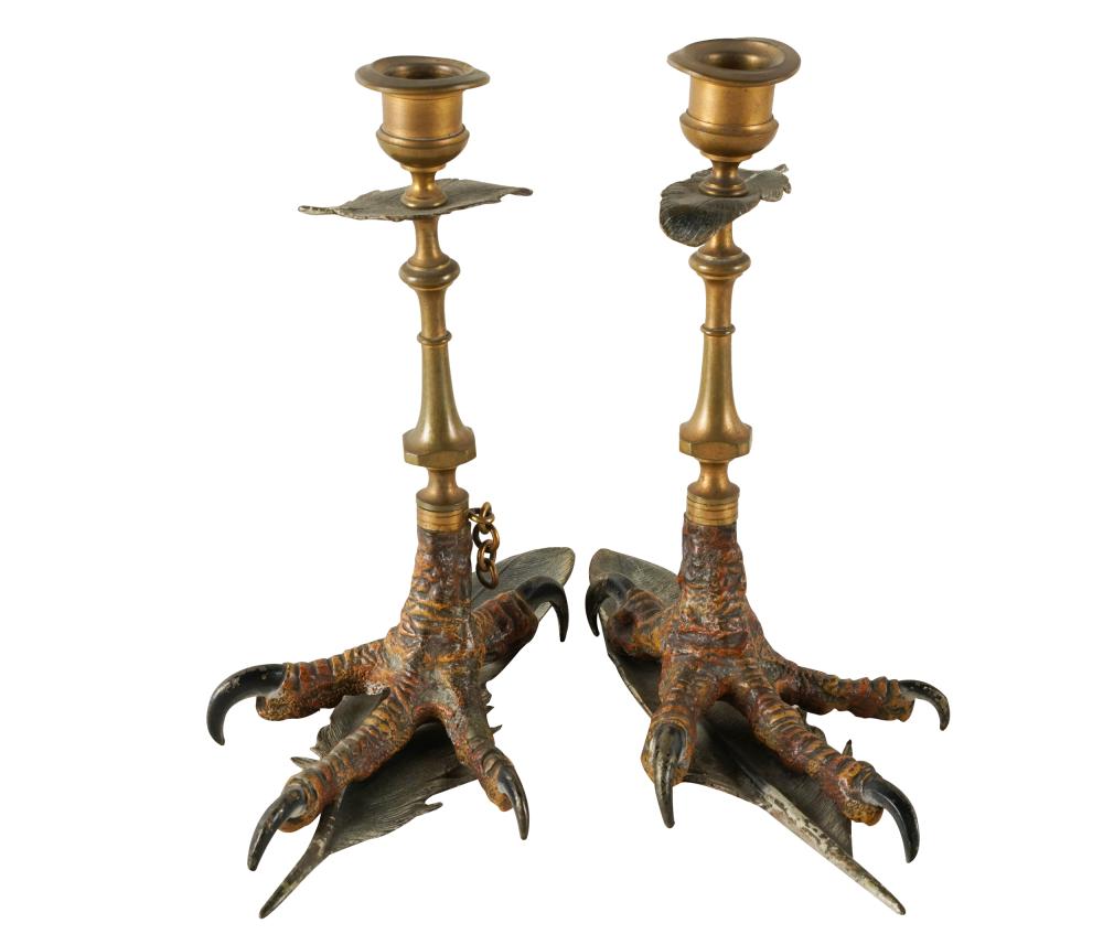 PAIR OF COLD PAINTED METAL BRASS 334c06