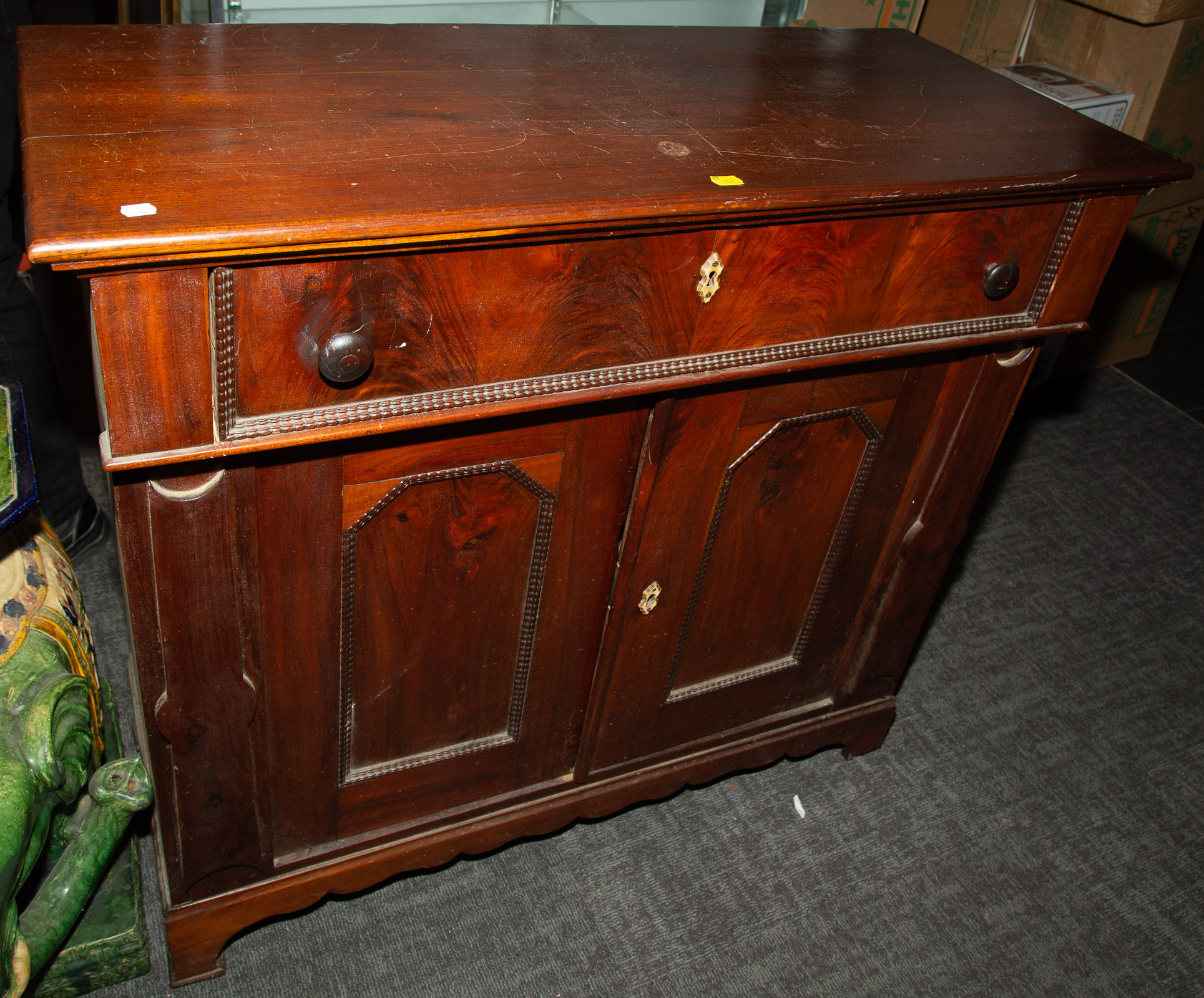 ELIZABETHAN REVIVAL MAHOGANY CABINET