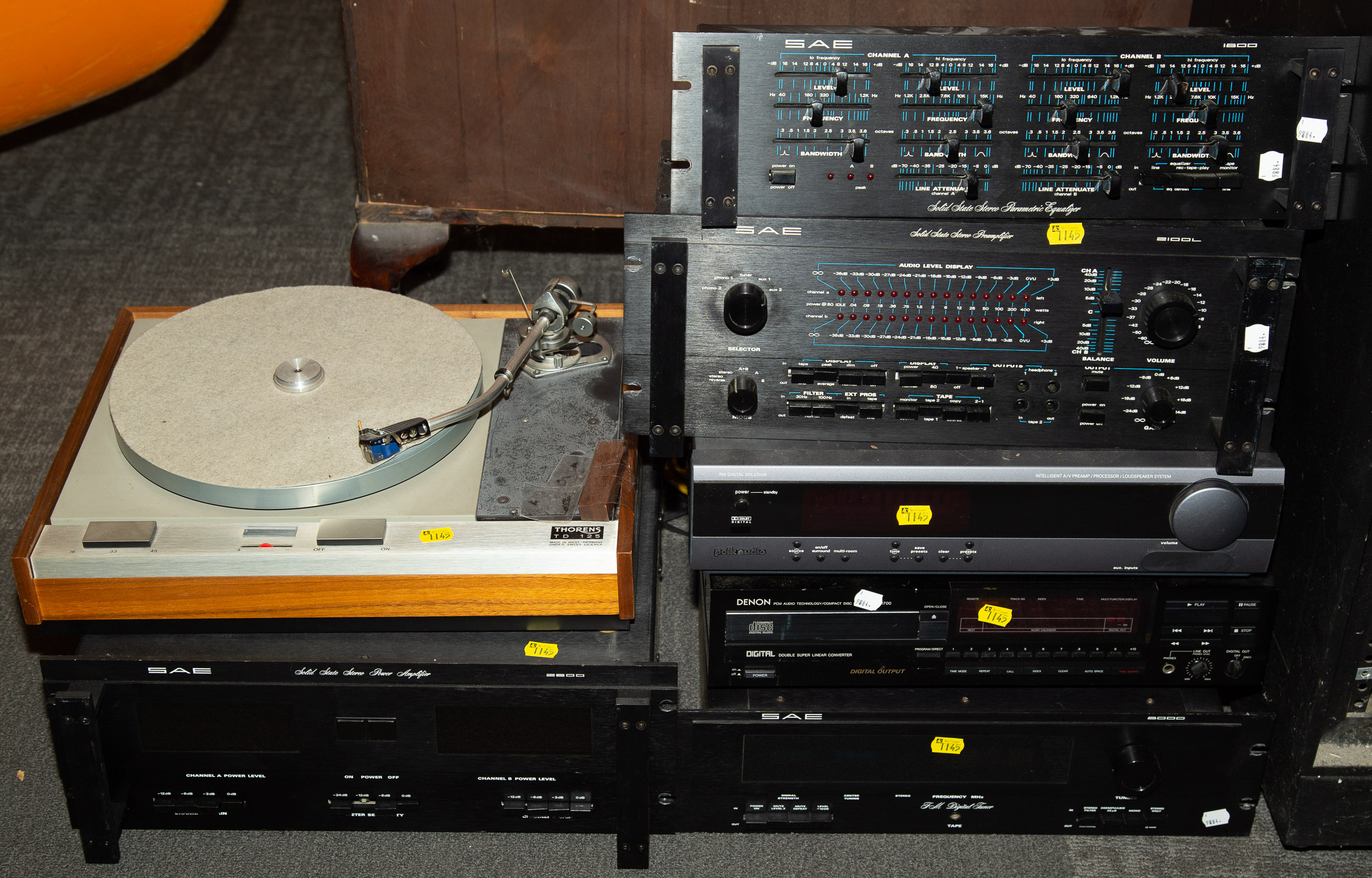 ASSORTED STEREO GEAR Includes Thorens 334c90