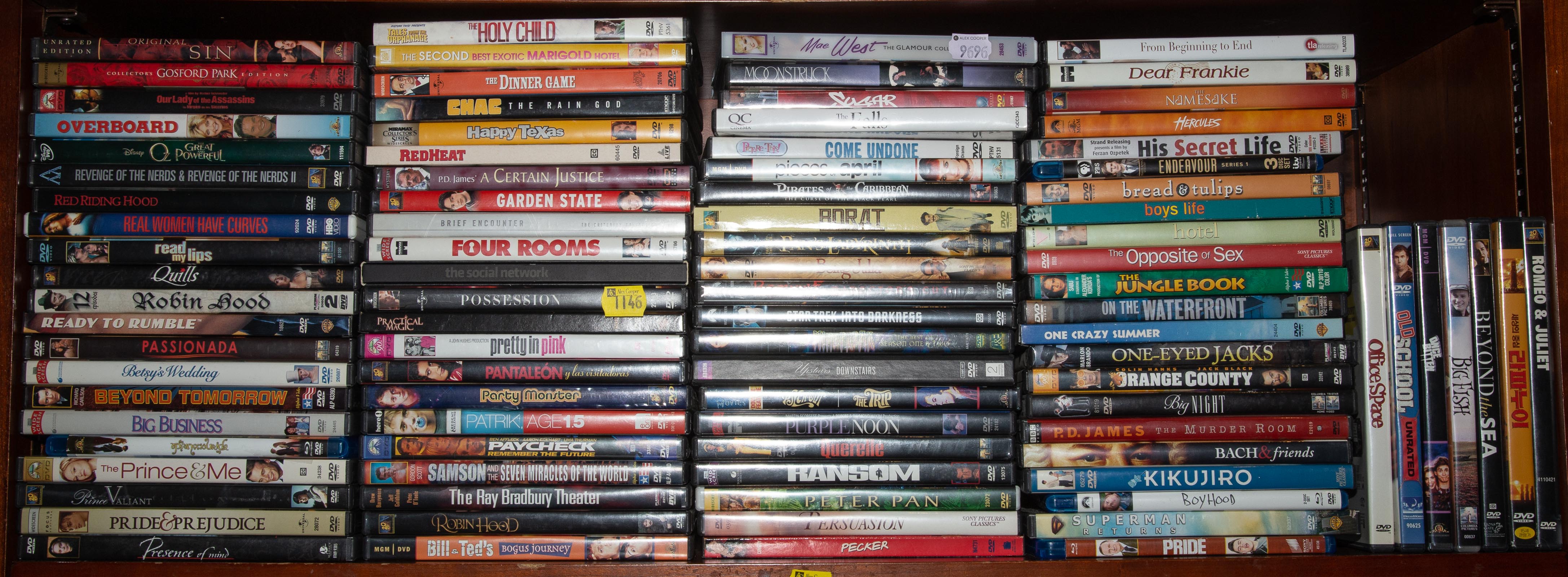 A COLLECTION OF DVDS Comprising