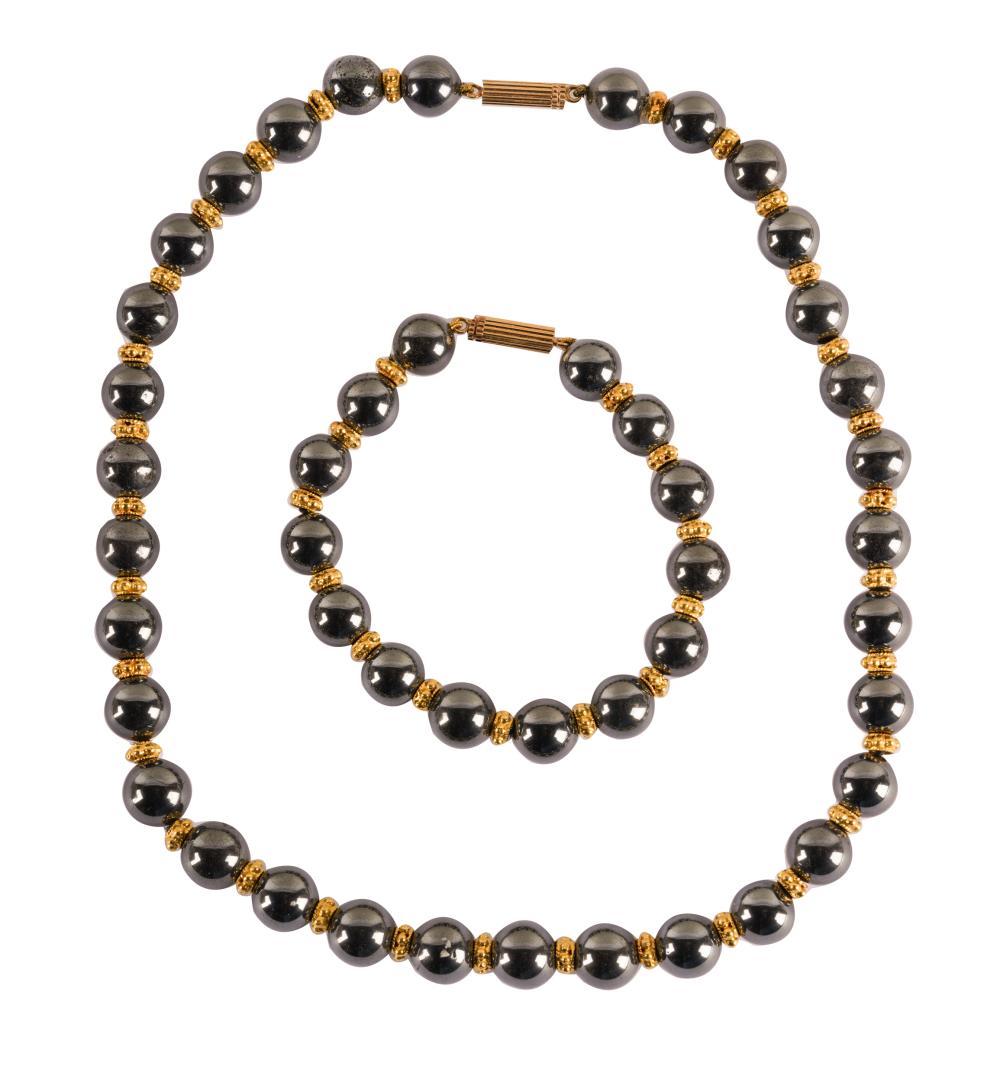 FRENCH 18 KARAT YELLOW GOLD HEMATITE 334ca3