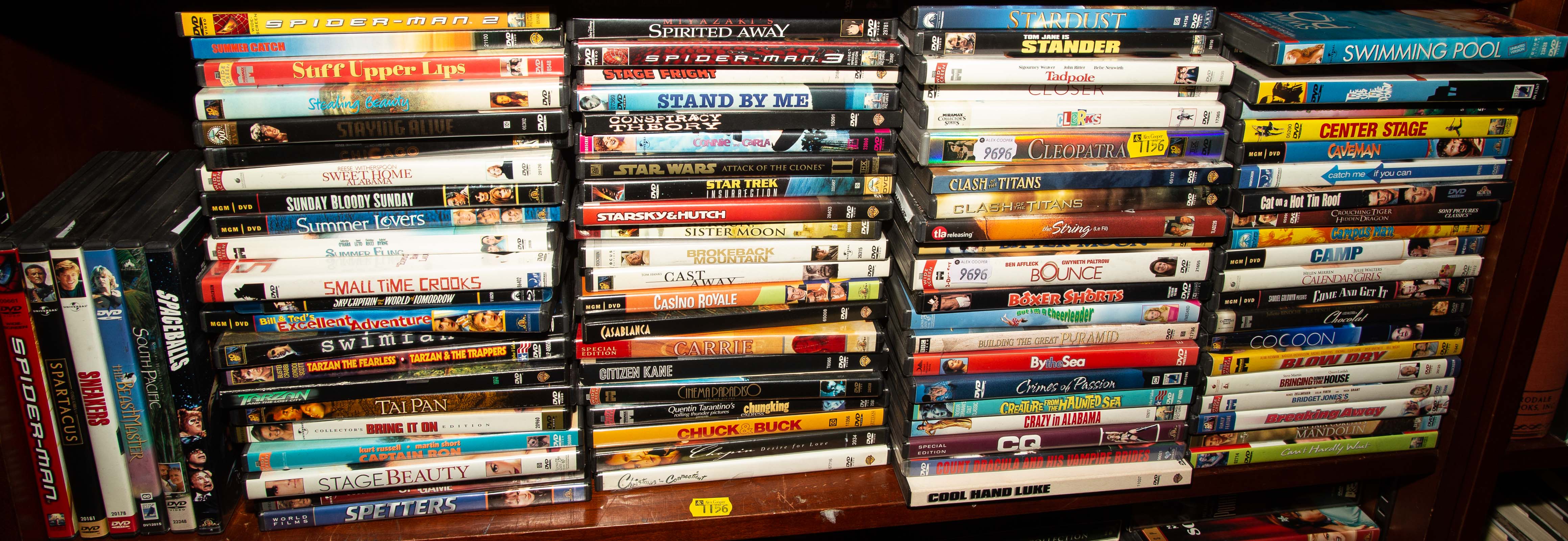 A COLLECTION OF DVDS Comprising