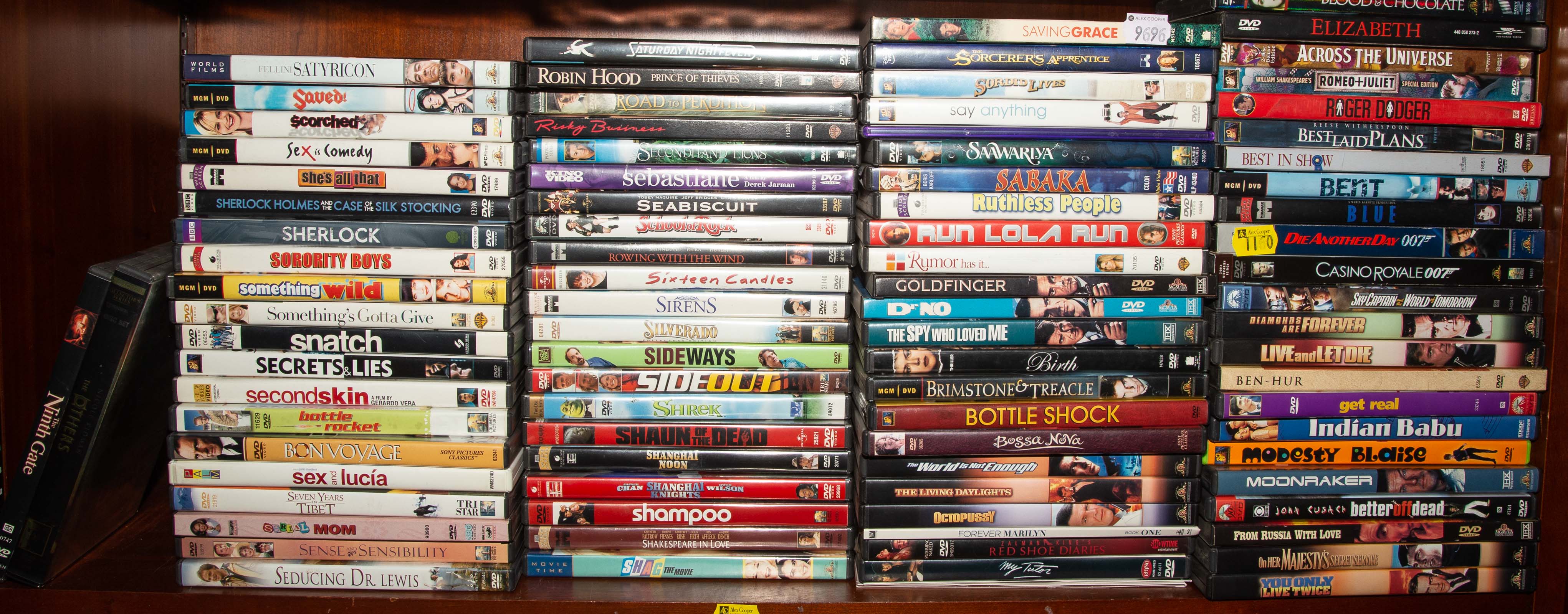 A COLLECTION OF DVDS Comprising