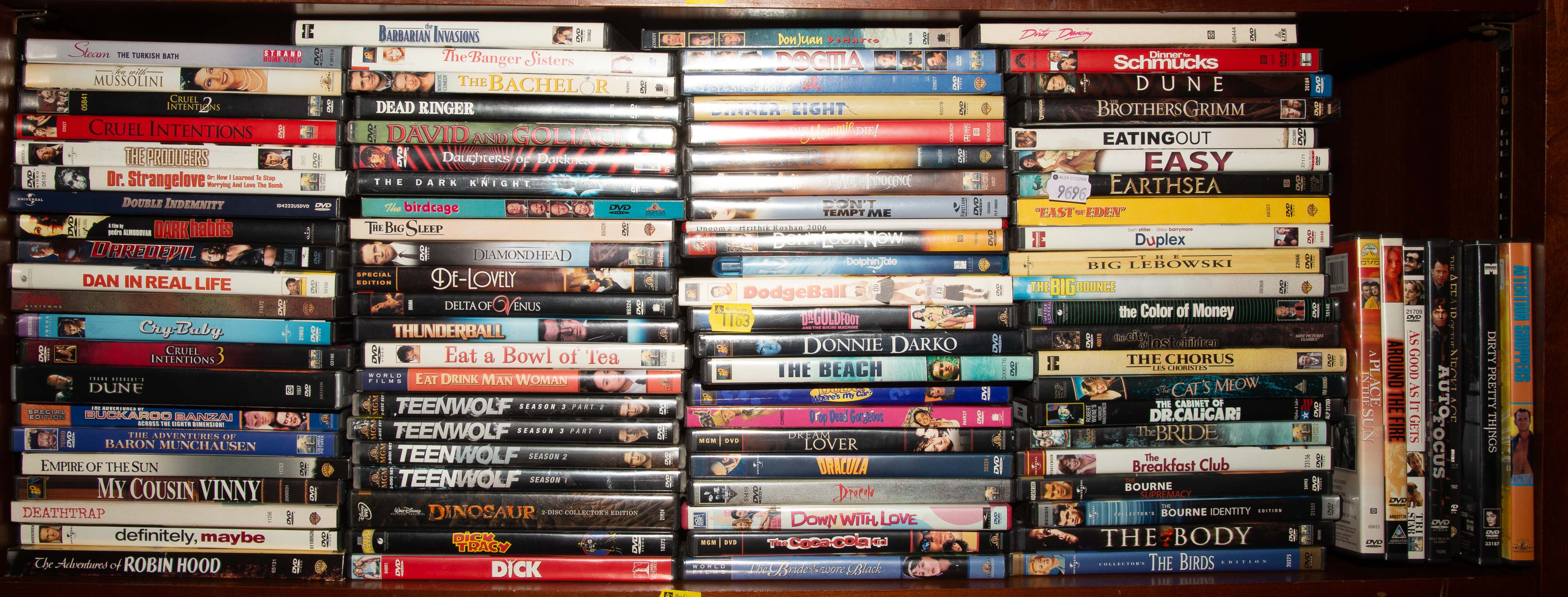 A SELECTION OF DVDS Comprising about