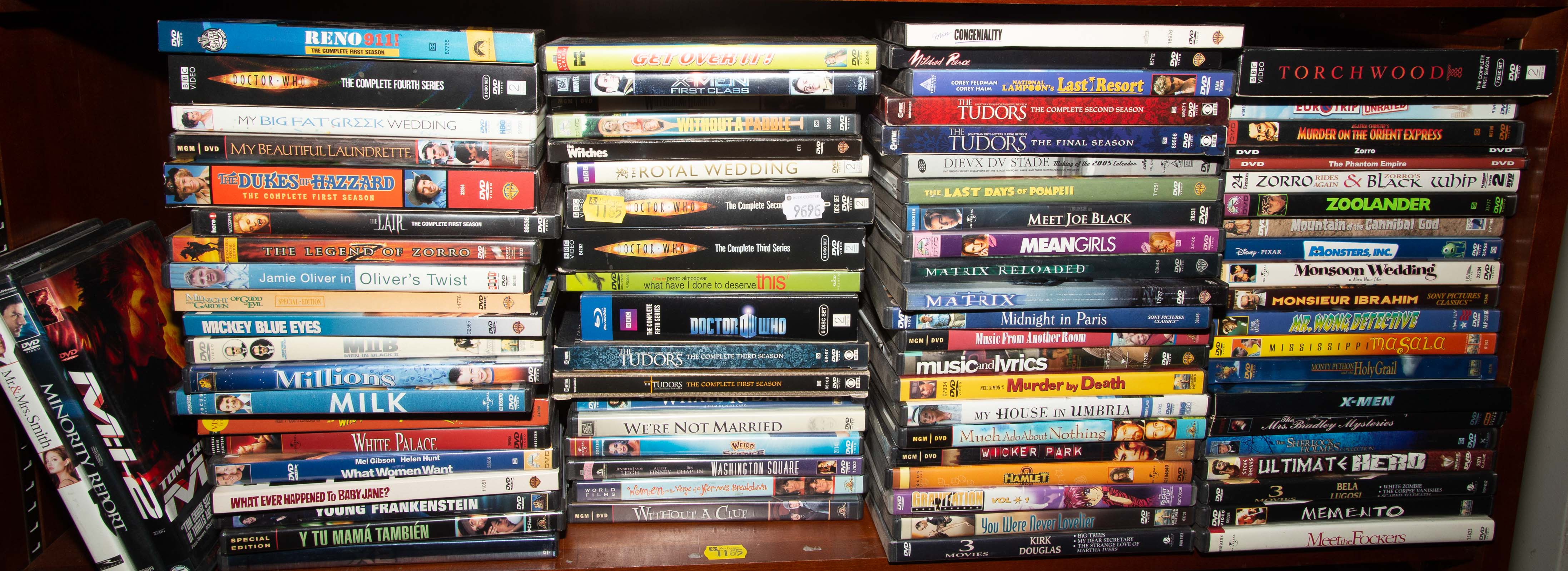 A SELECTION OF DVDS & TV SERIES DVDS