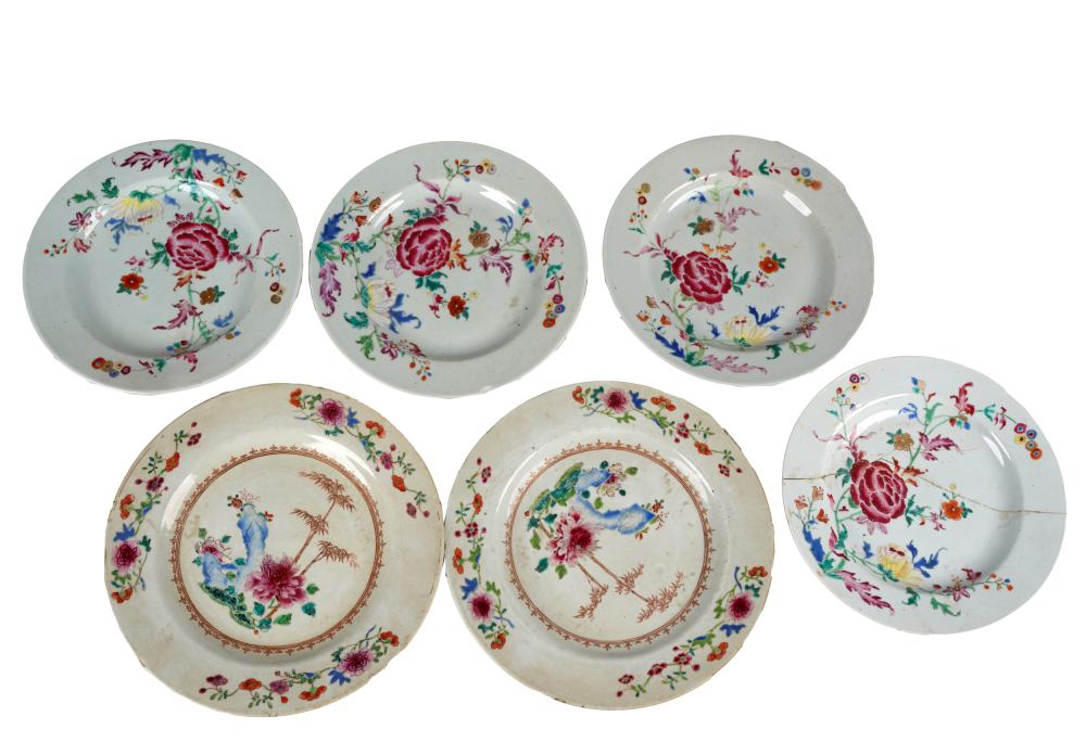 SIX CHINESE PORCELAIN DISHEScomprising