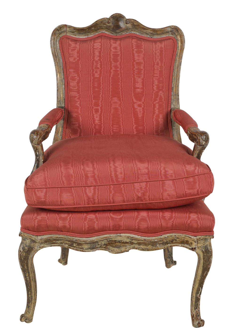 LOUIS XV-STYLE SILVERED FRUITWOOD