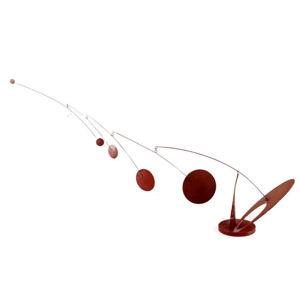 MOBILE SCULPTUREred-painted metal;