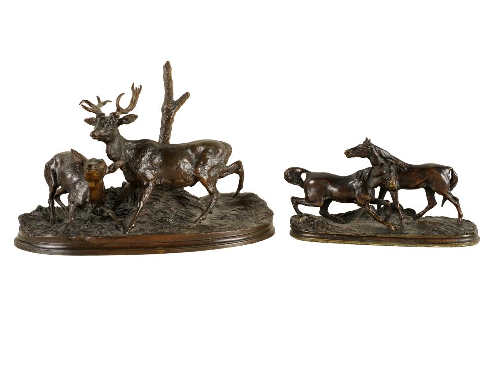 PJ MENE TWO BRONZE FIGURAL GROUPSeach 334d57