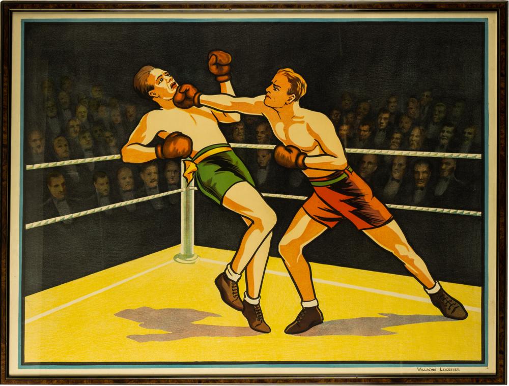 WILLSON'S LEICESTER BOXING POSTERlithograph