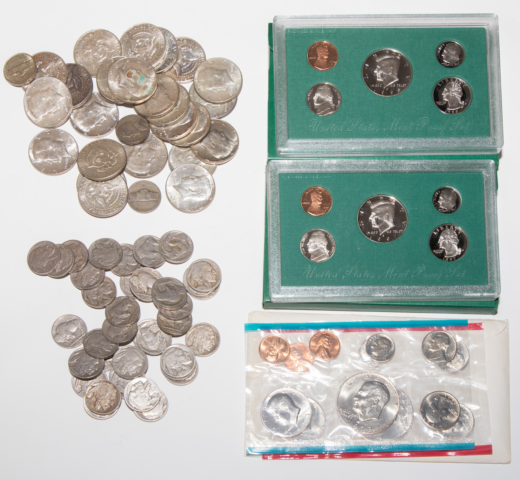 NICE LITTLE COIN COLLECTION 5 silver