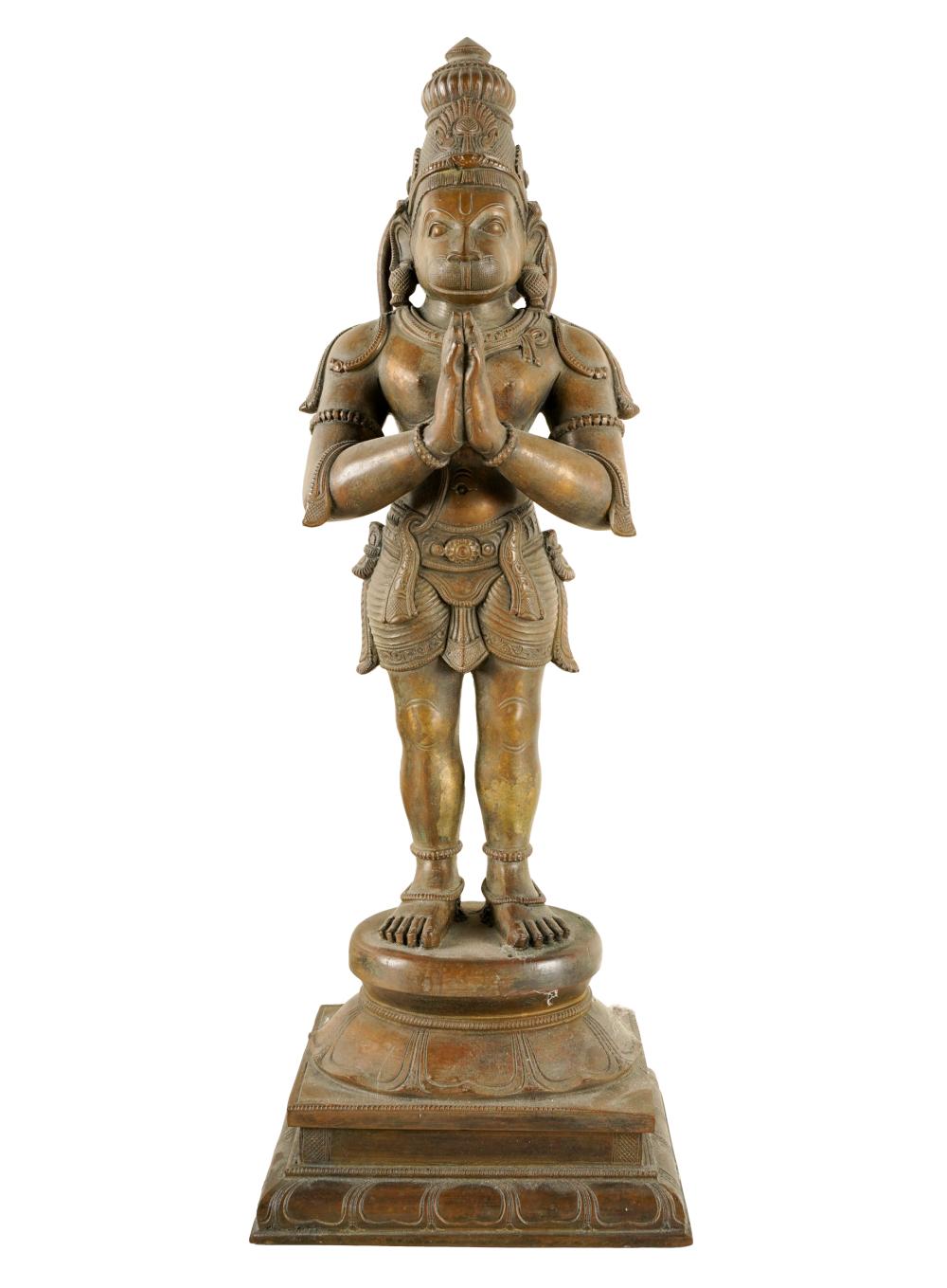 INDIAN BRONZE FIGURE OF HANUMANdepicting 334dfc