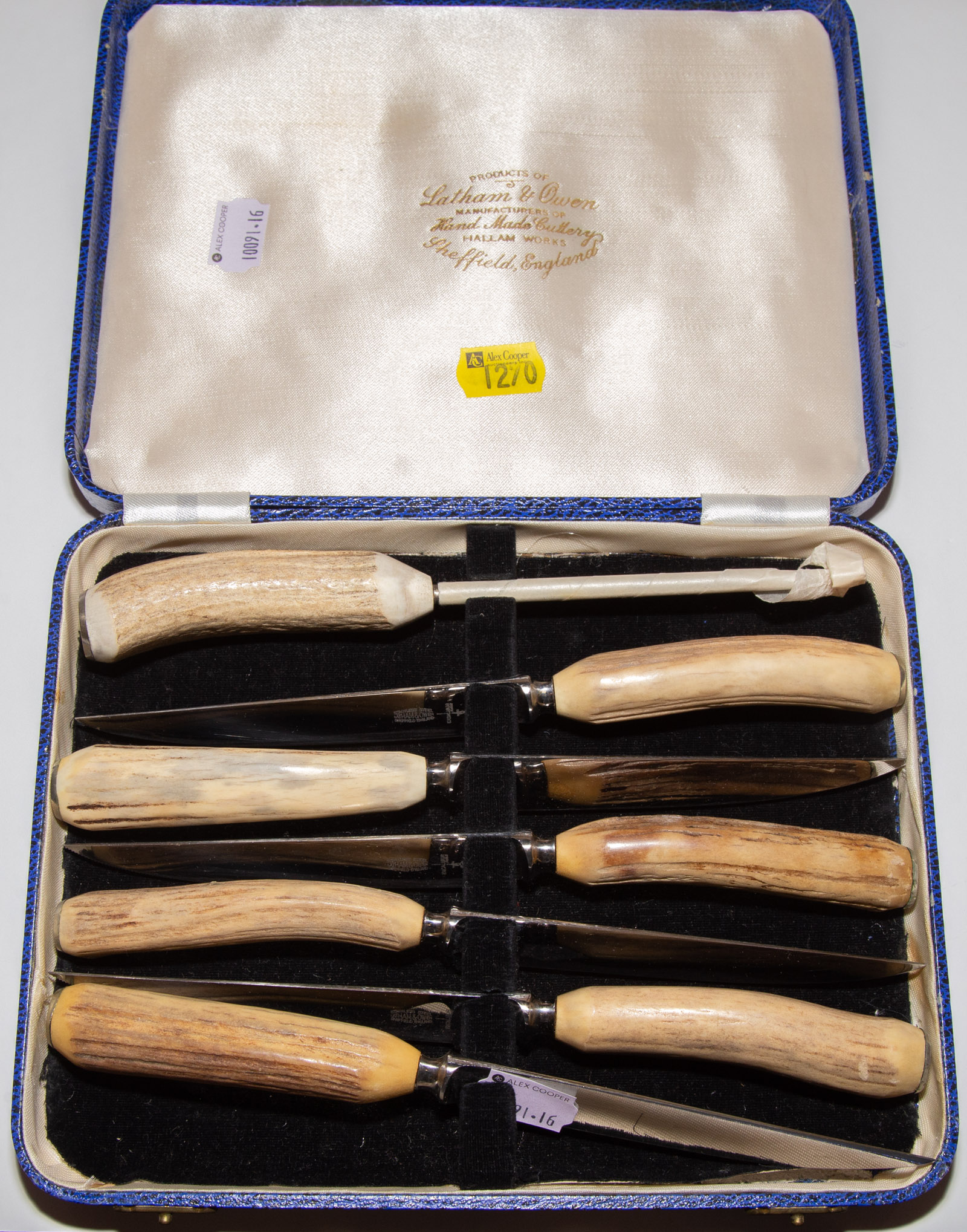 SET OF LATHAM & OWEN ANTLER STEAK