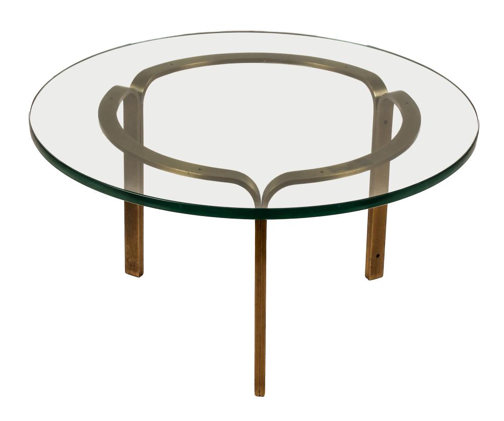 BRASS COCKTAIL TABLEwith glass 334e38