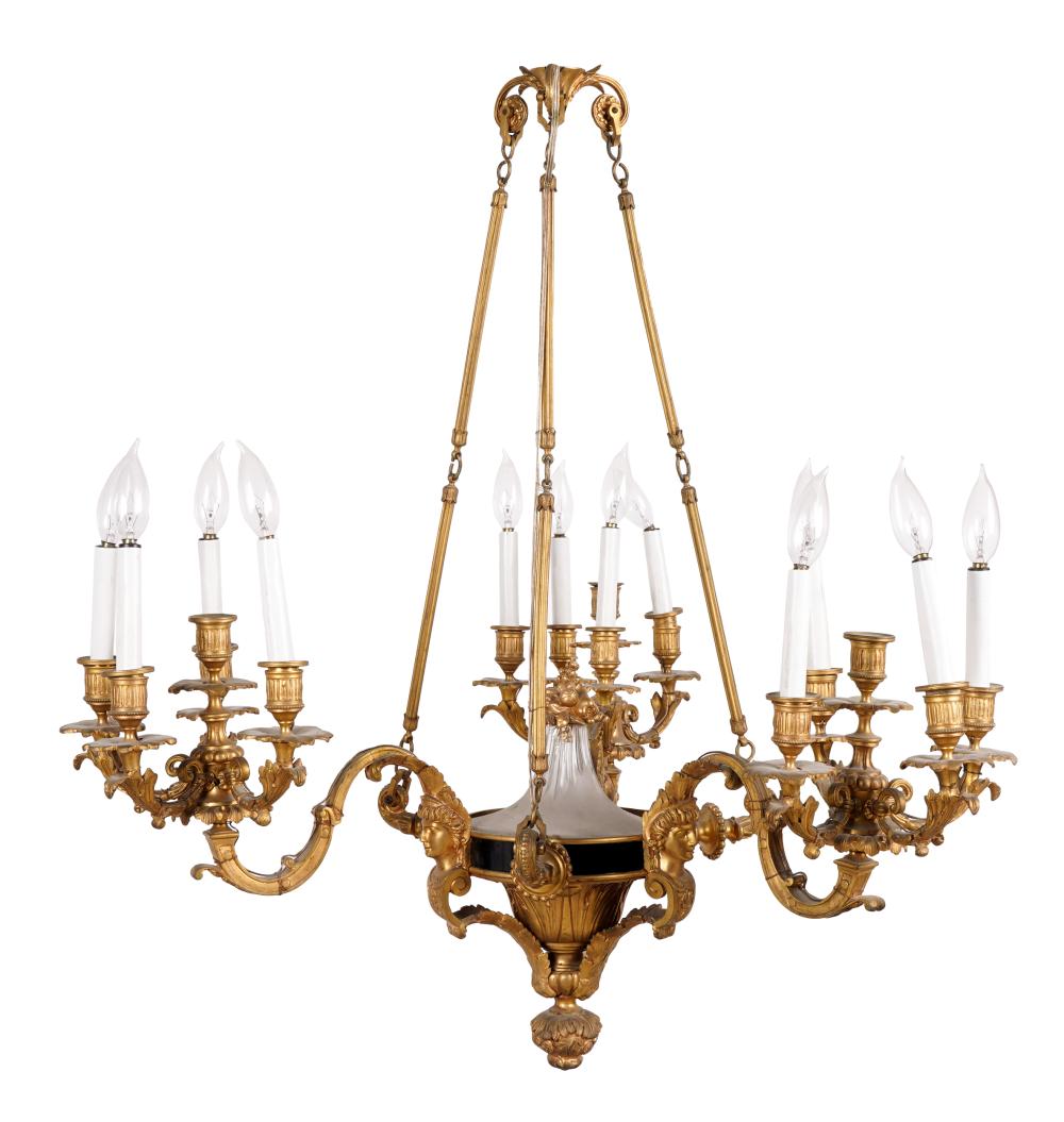 EMPIRE STYLE CHANDELIERgilt bronze 334e4b