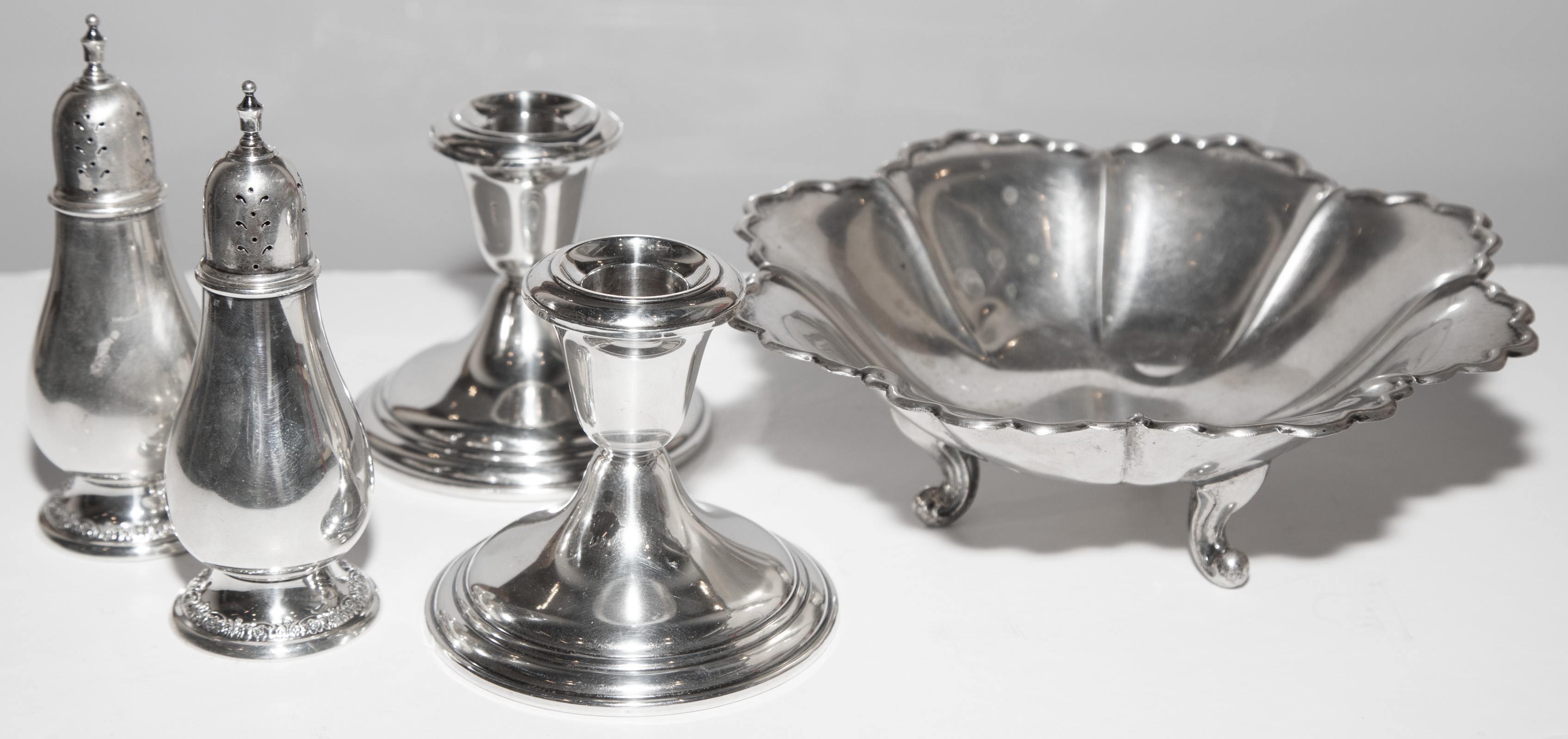 GROUP STERLING & SILVER TABLE WARES