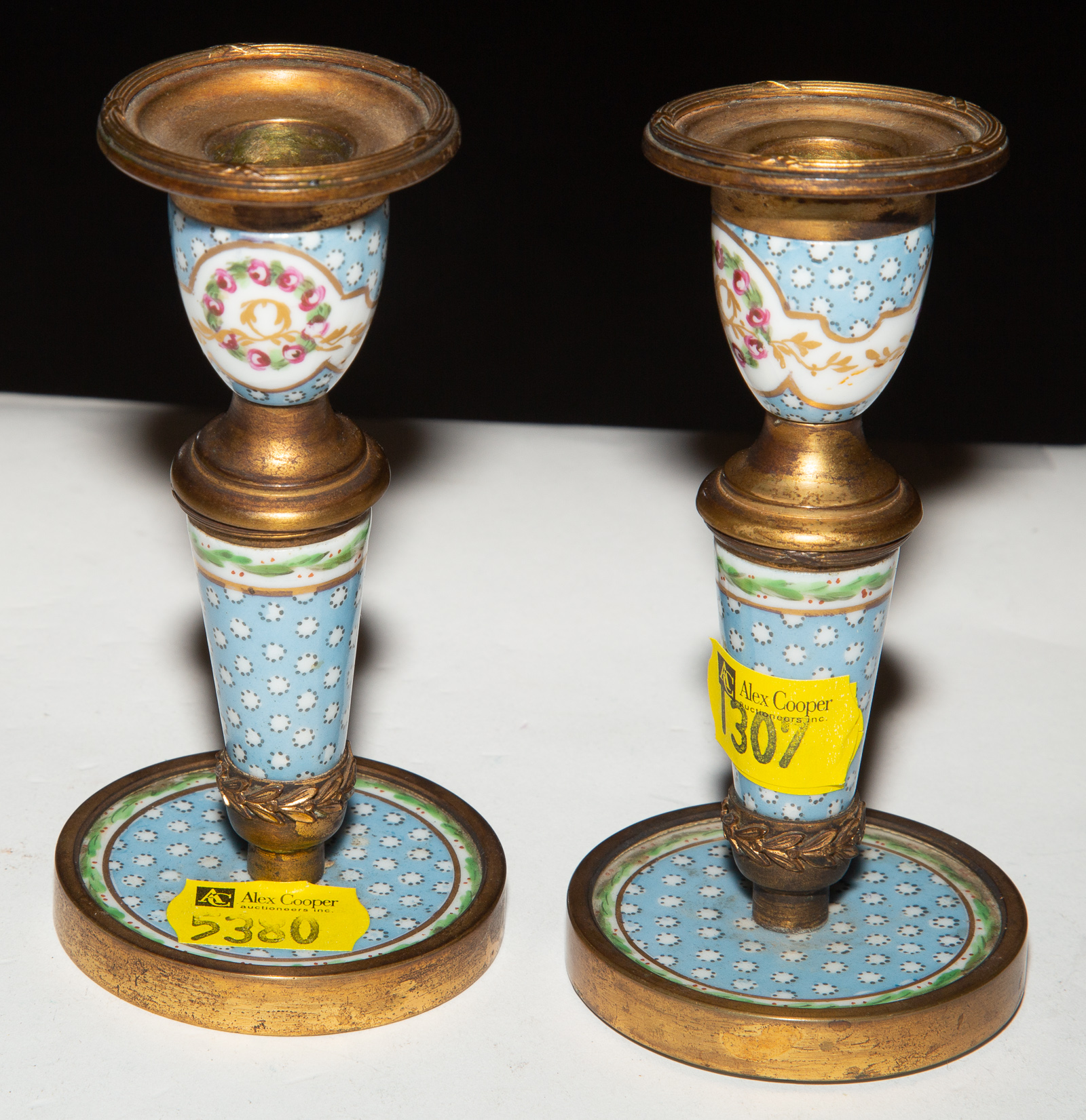PAIR OF SEVRES STYLE PORCELAIN