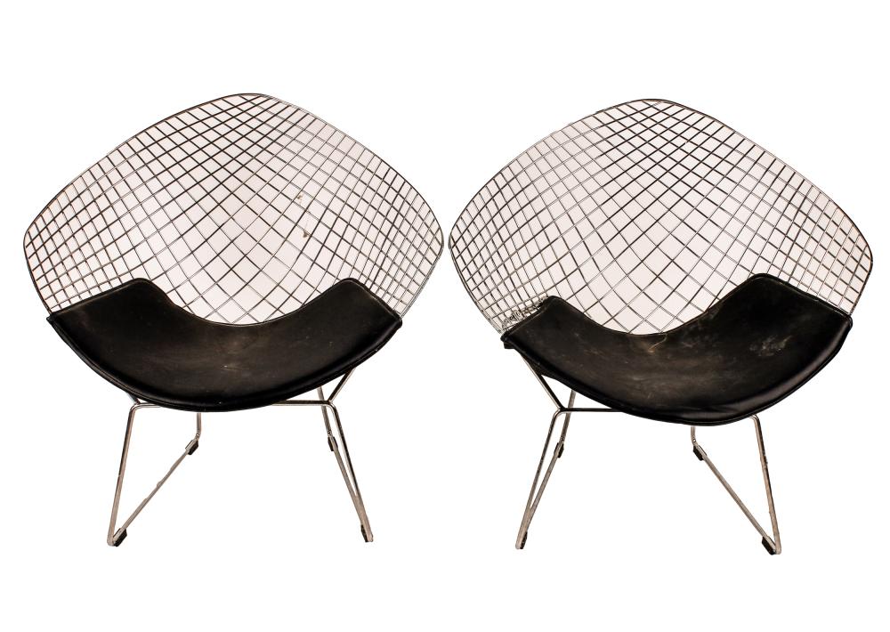 PAIR HARRY BERTOIA DIAMOND CHAIRSunsigned;