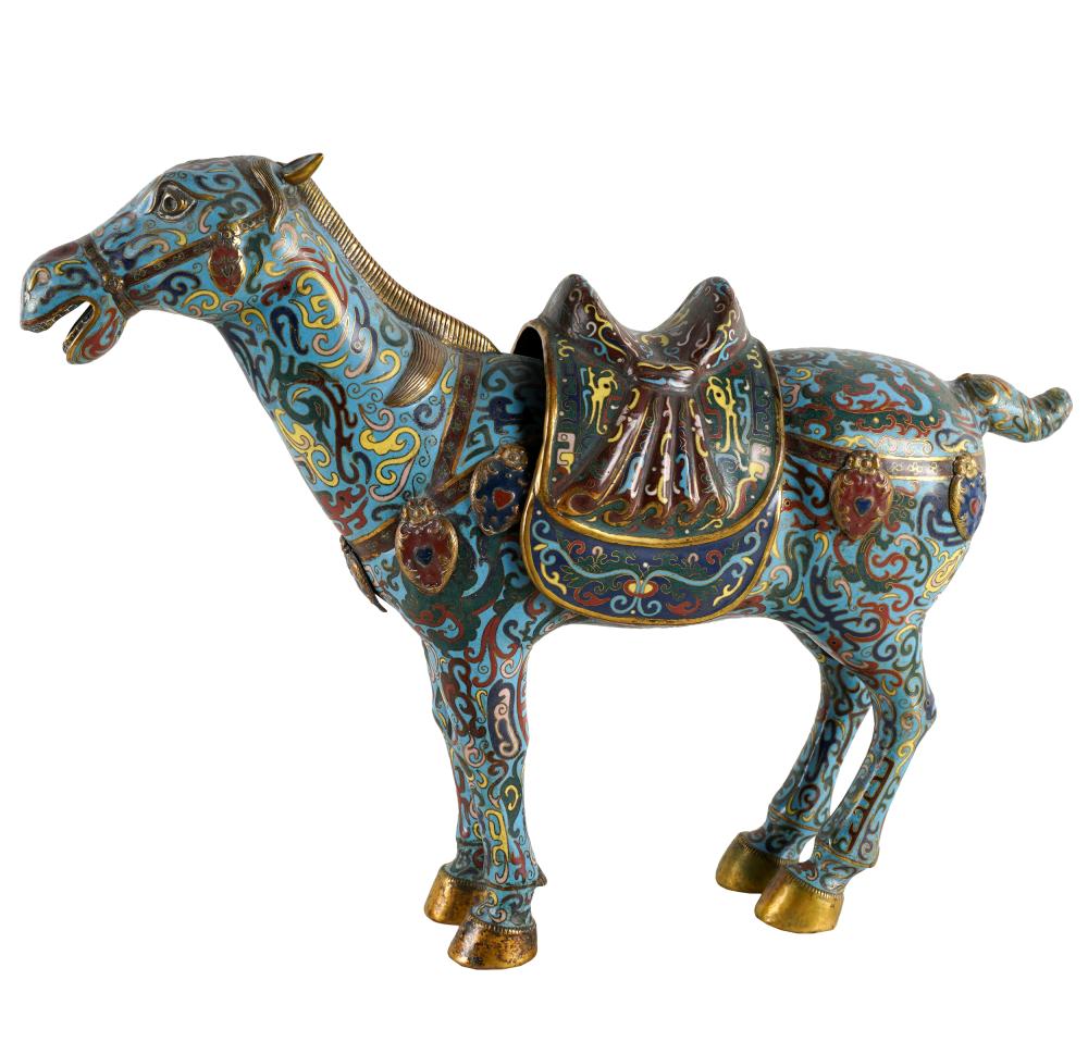 CHINESE CLOISONNE HORSE FIGURECondition: