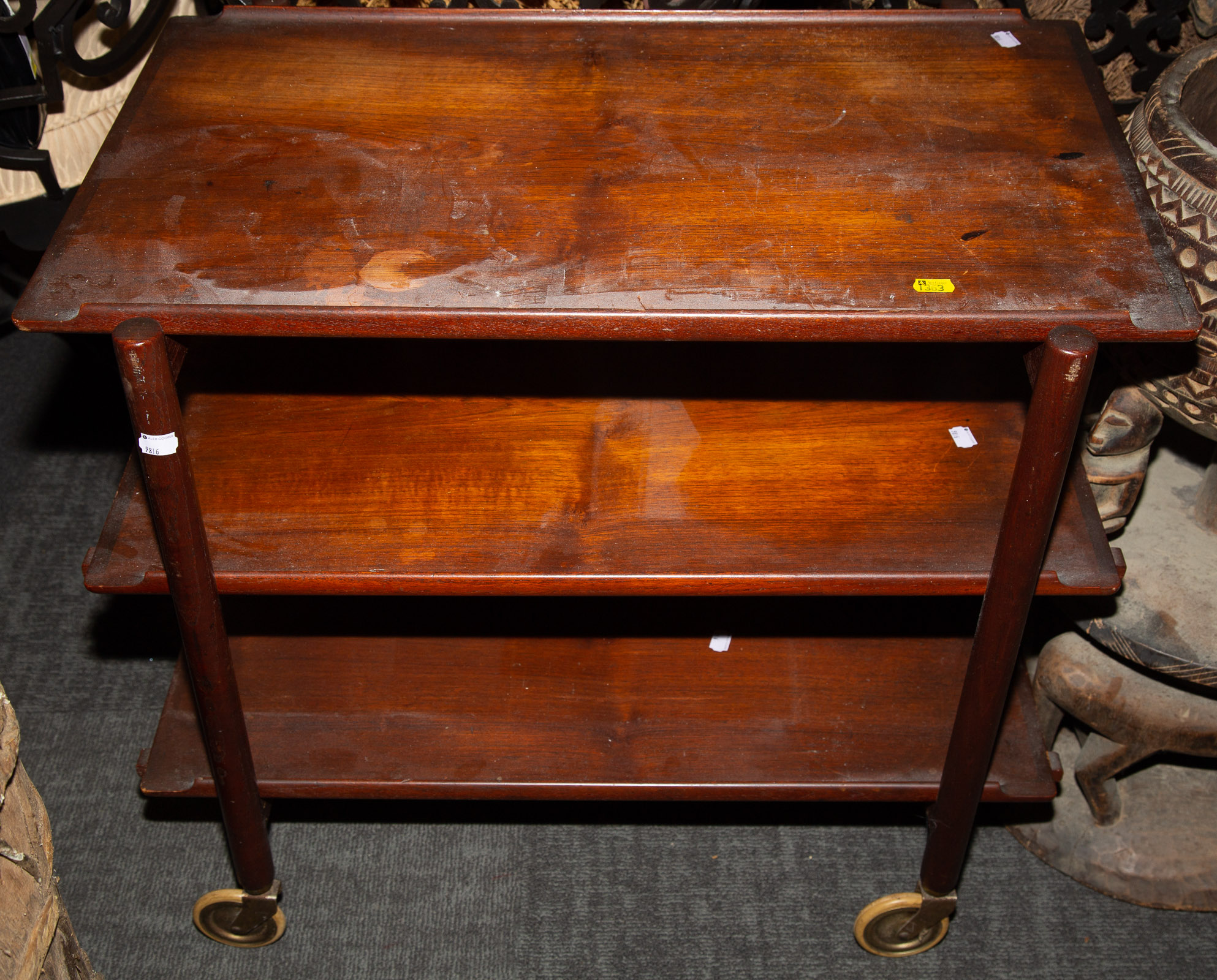 MID-CENTURY MODERN TEAK TEA CART