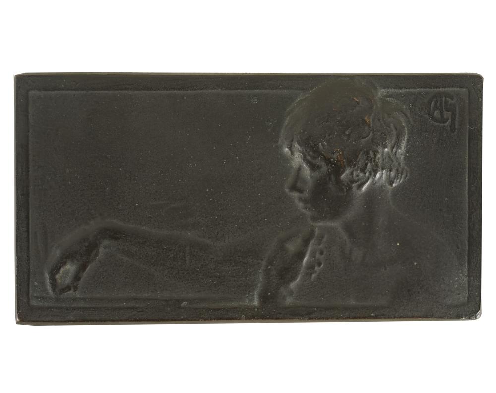 RELIEF PLAQUE OF A BOYmarked to upper