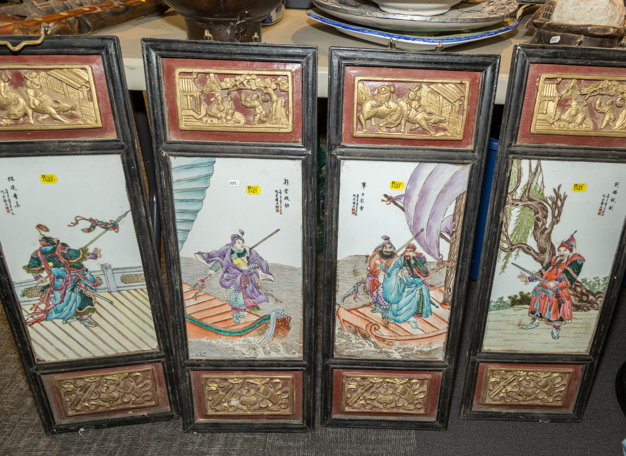 FOUR CHINESE PORCELAIN PLAQUES 334fbc