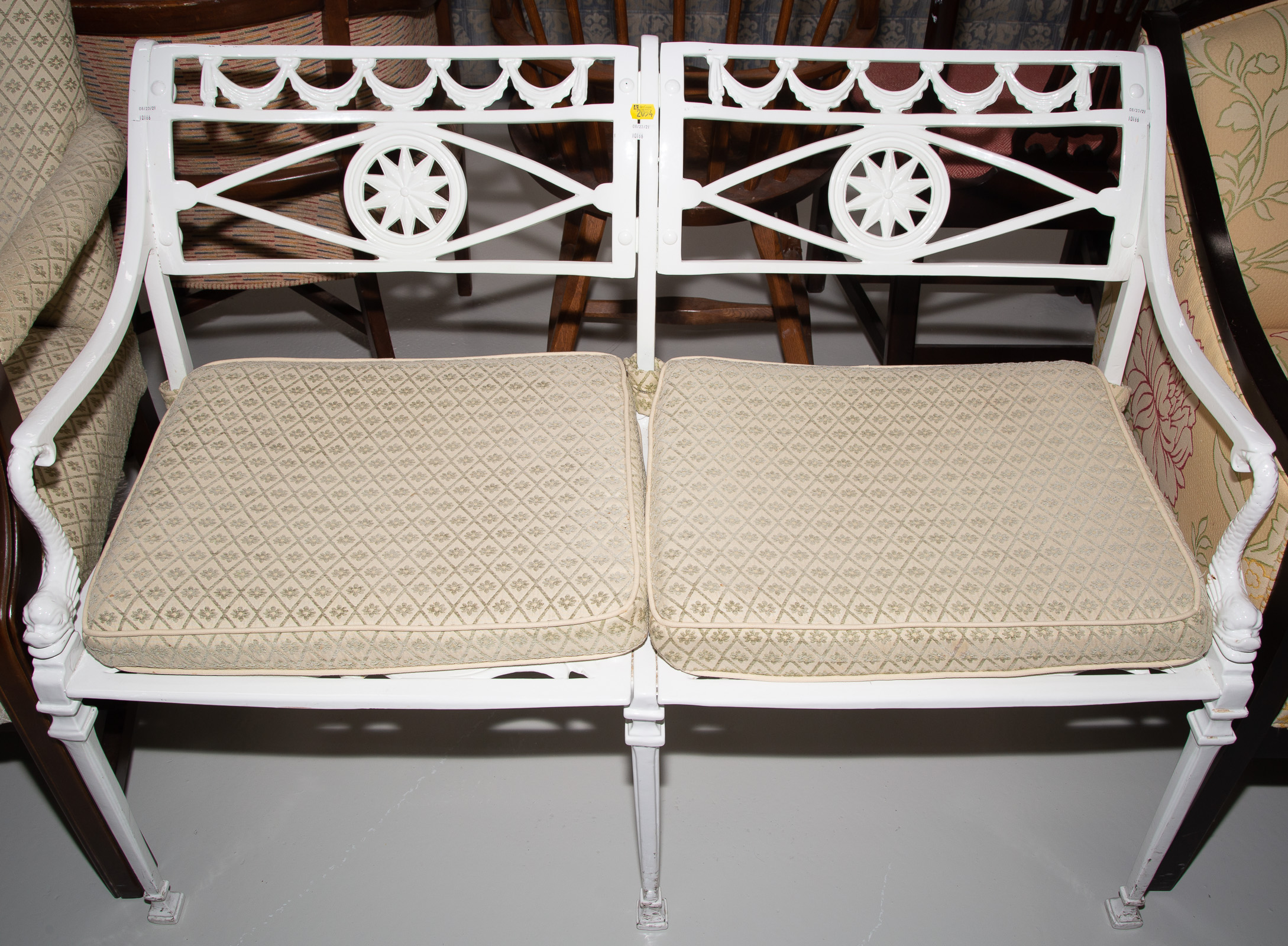 NEOCLASSICAL STYLE IRON BENCH 3rd 3350a8