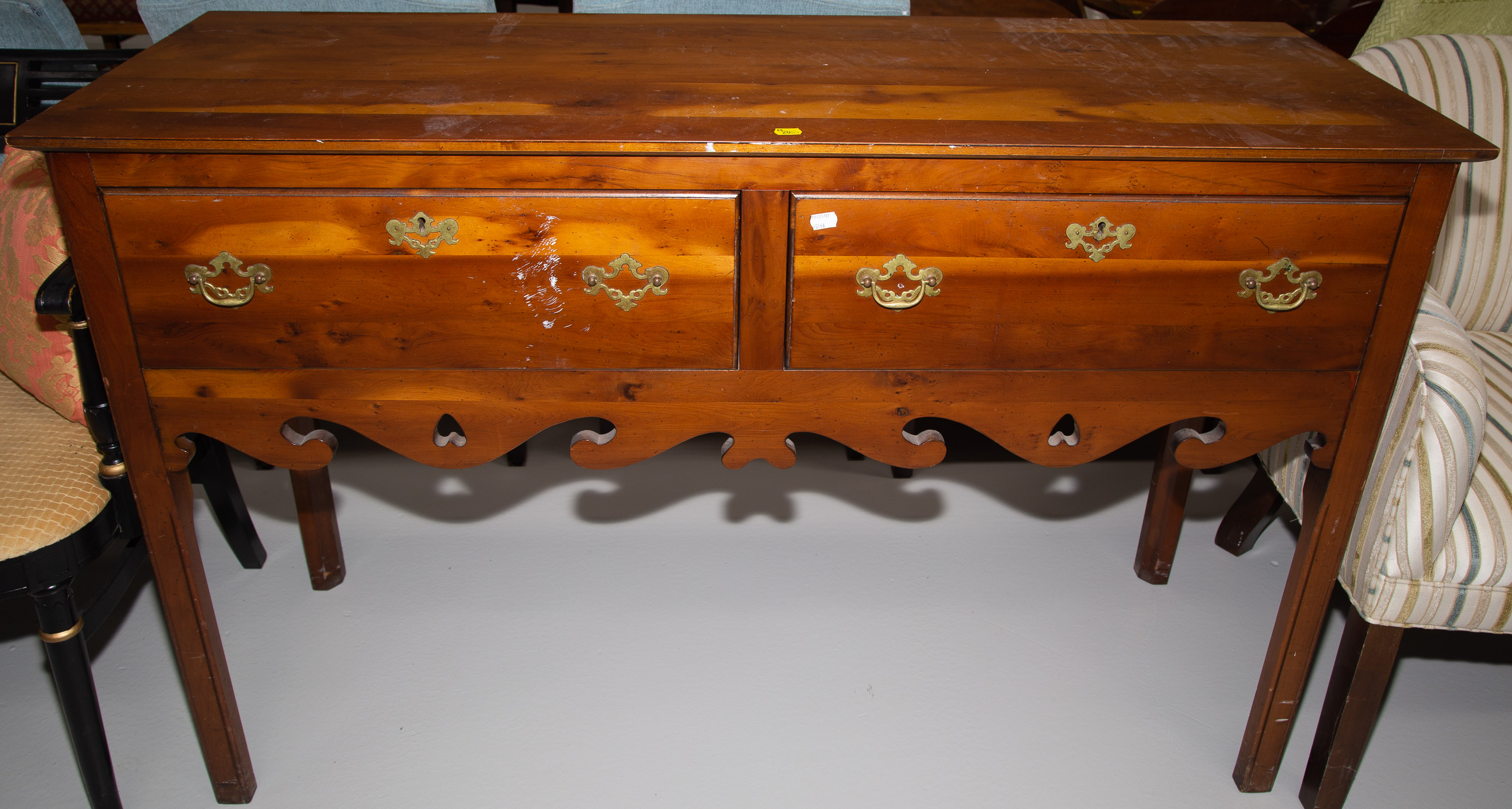 GEORGIAN STYLE YEW WOOD SIDEBOARD 3350b2