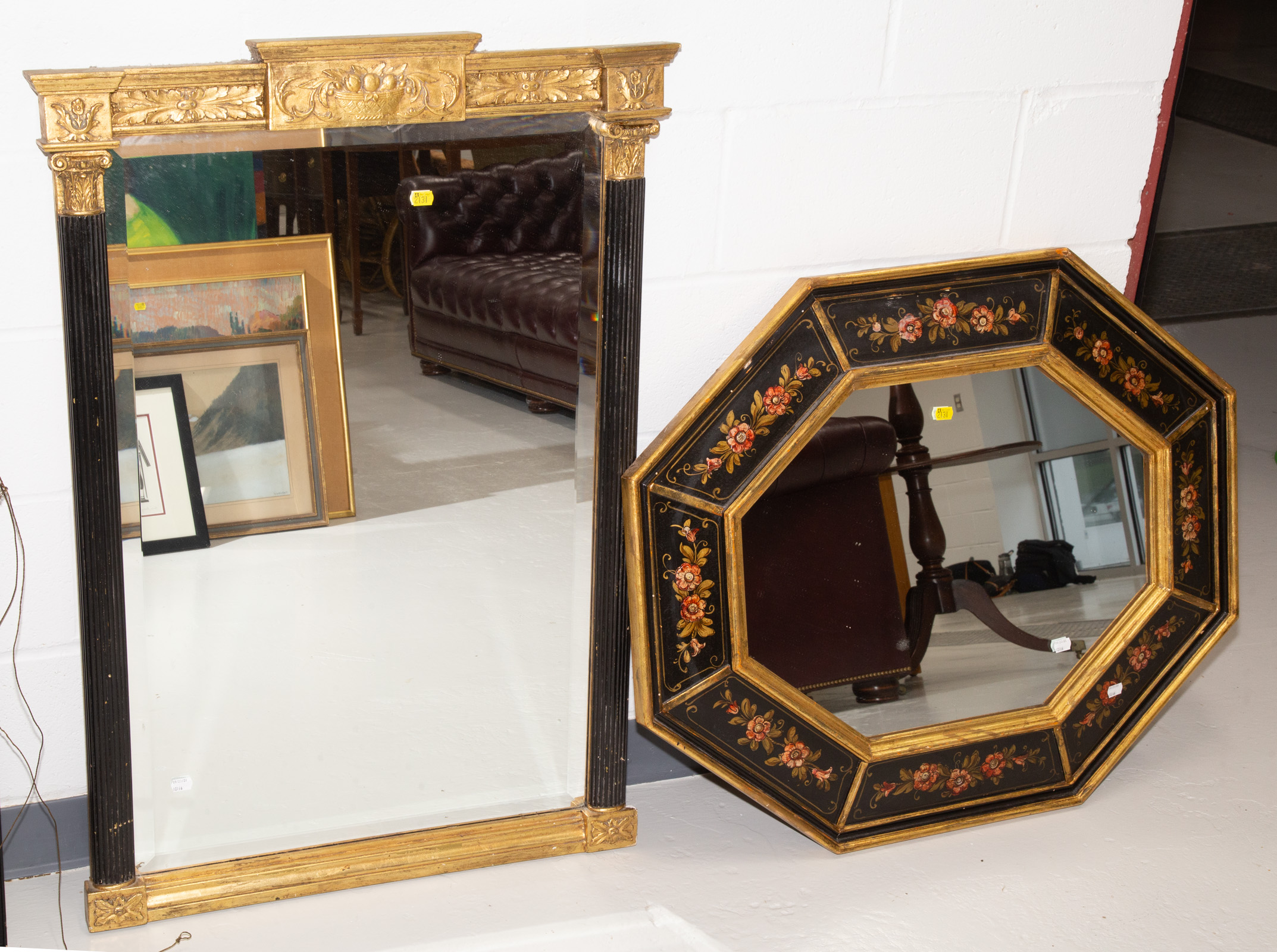 TWO ASSORTED MIRRORS Classical 3350f7