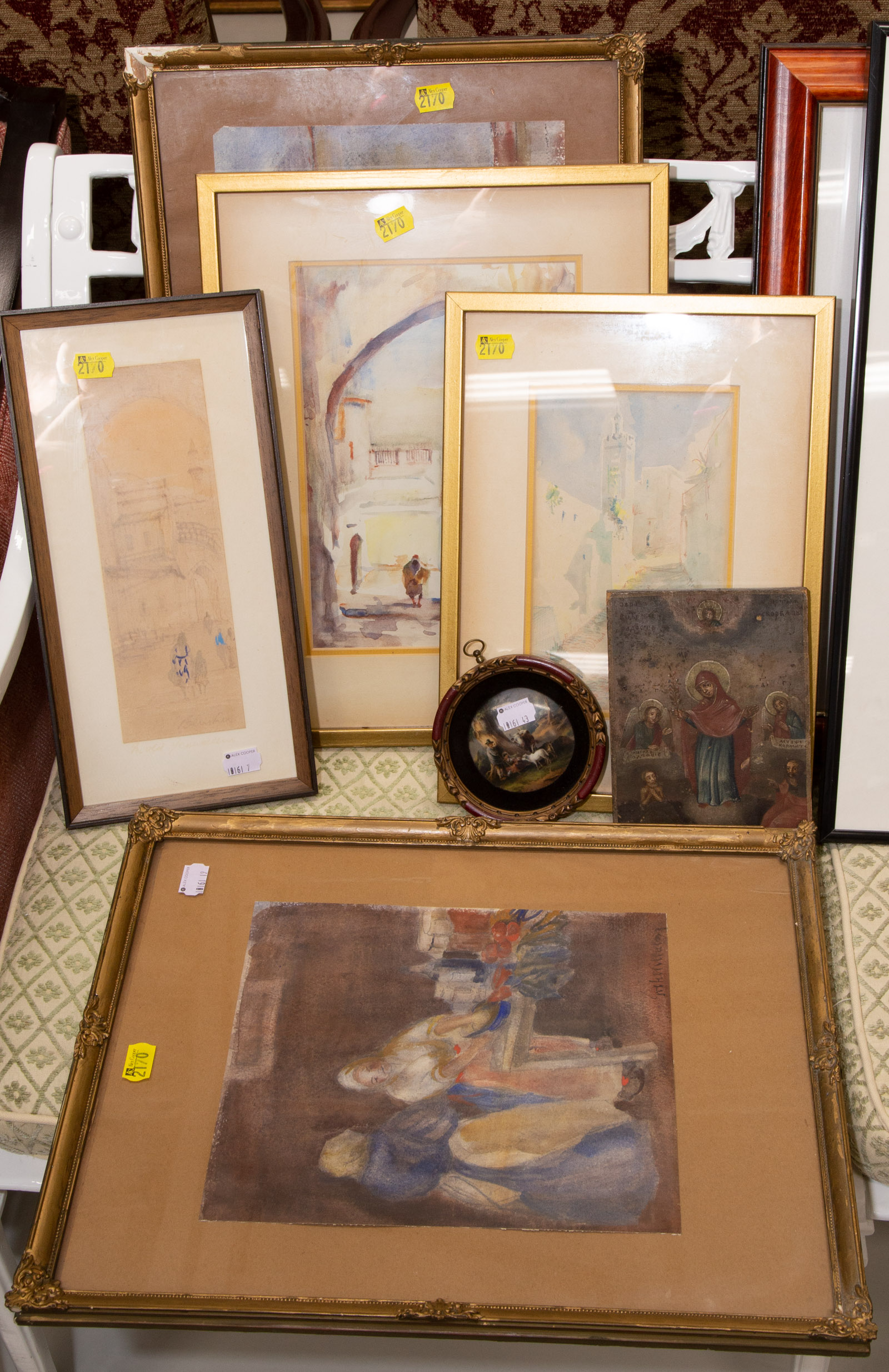 SEVEN ASSORTED FRAMED UNFRAMED 33511e