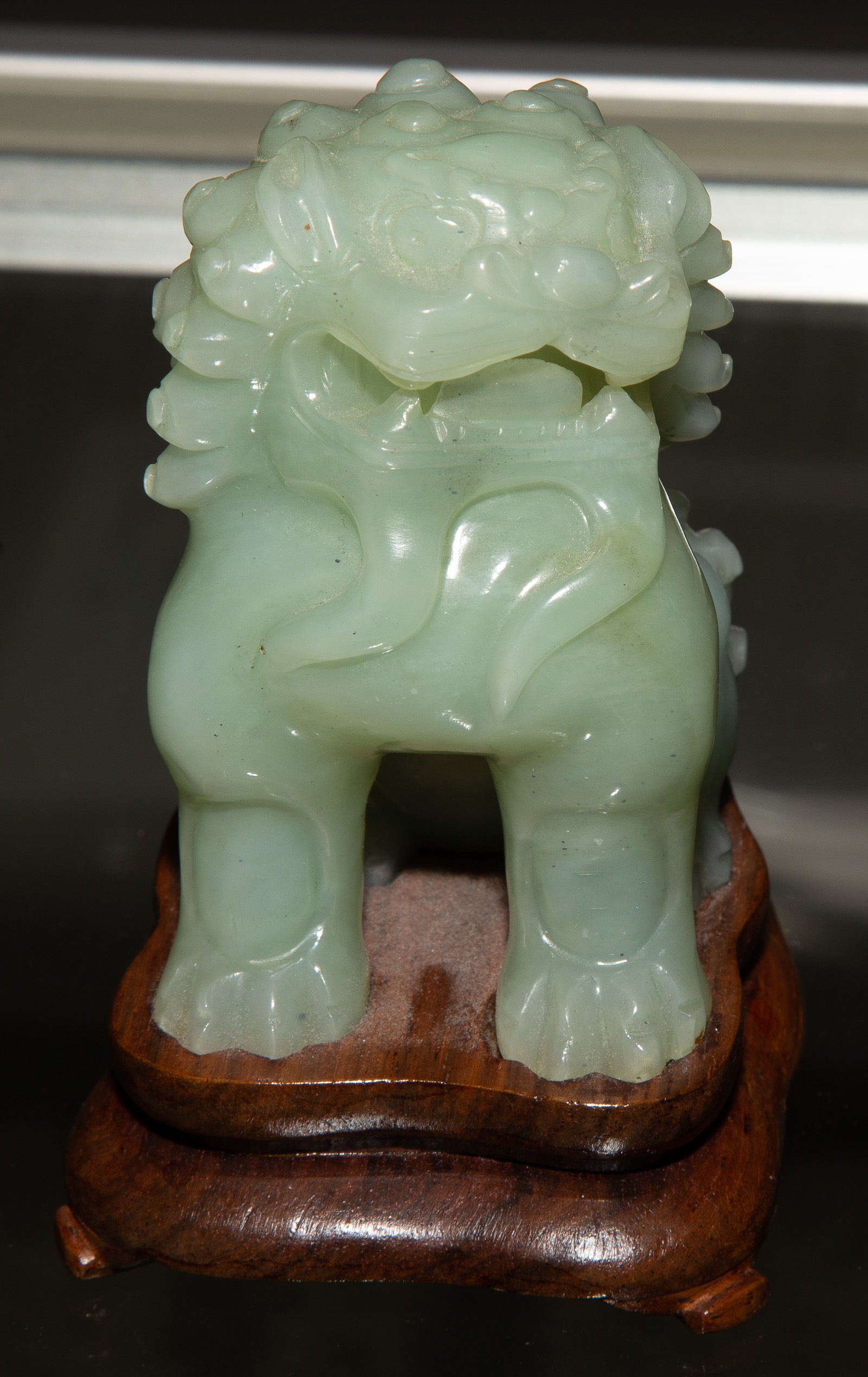 CHINESE CARVED JADE FOO DOG On 335168