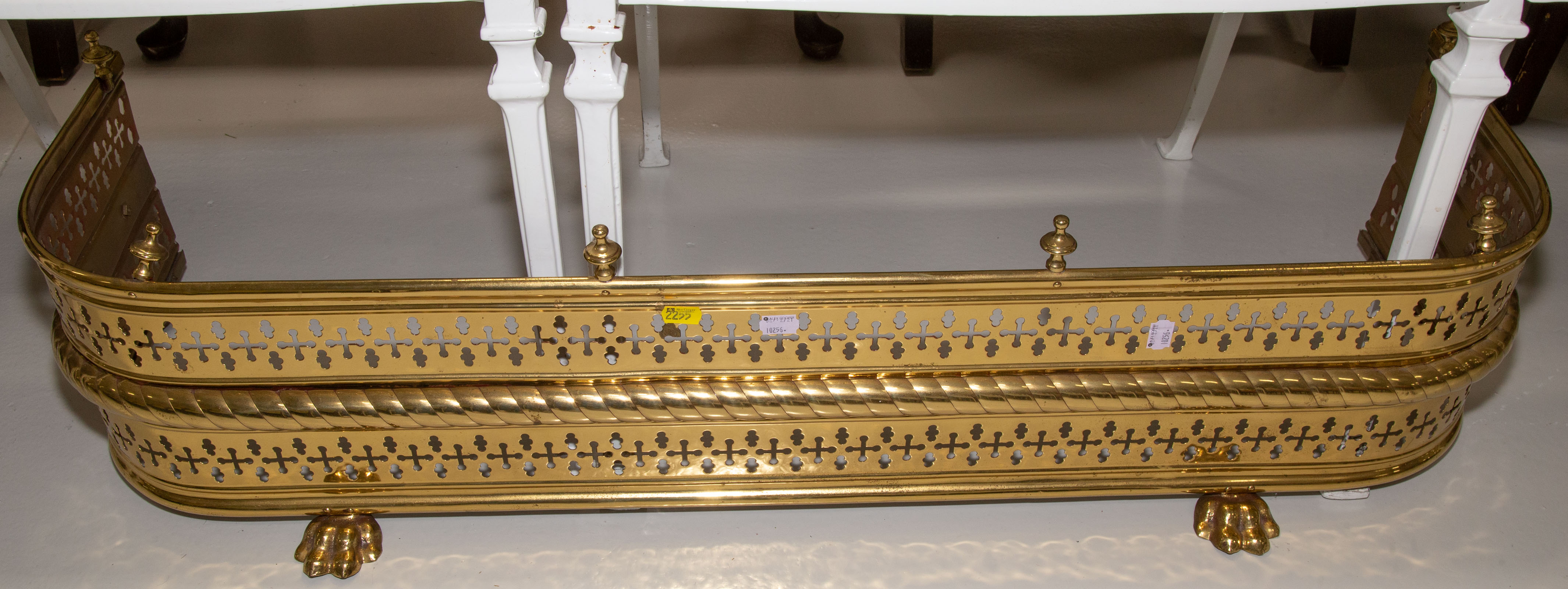 VICTORIAN RETICULATED BRASS FIREPLACE 335172