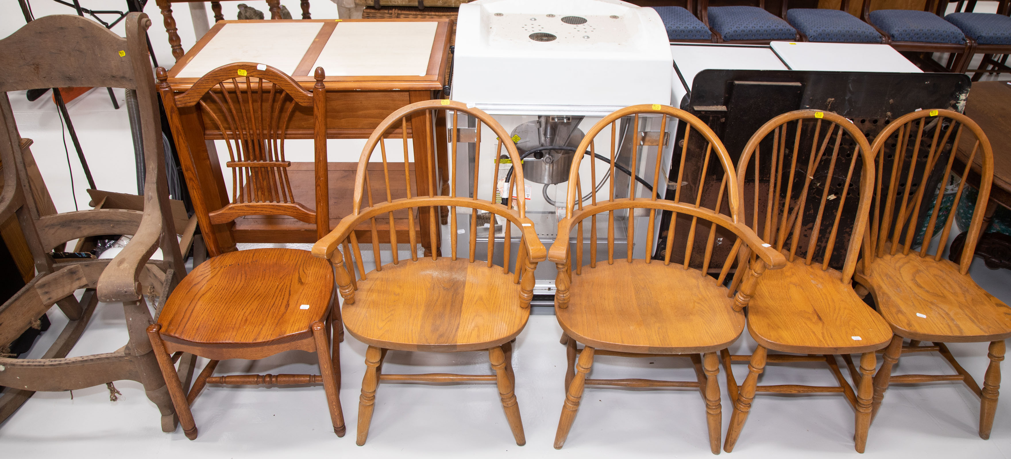 A SELECTION OF WOOD CHAIRS Includes 33517a