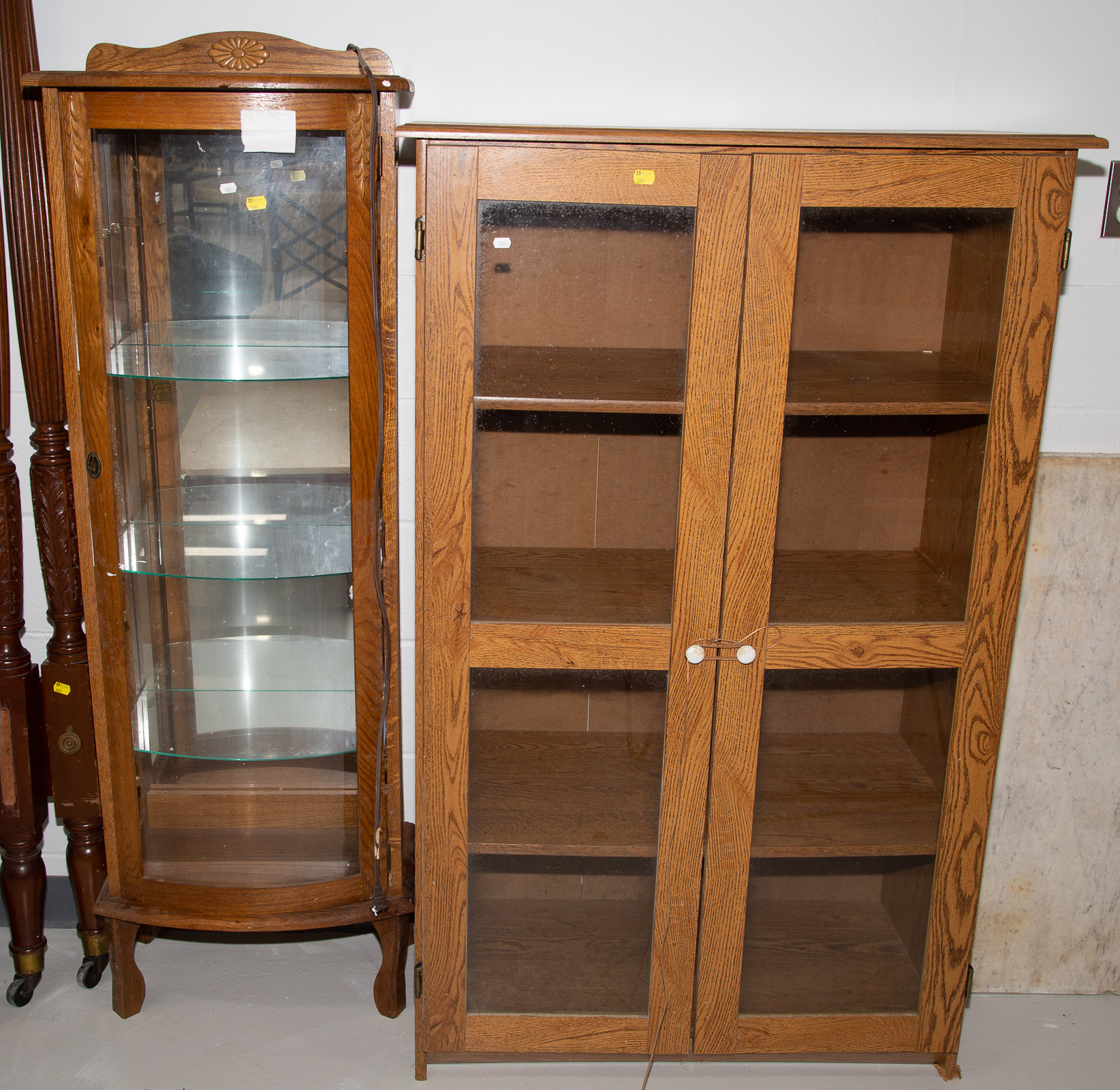 TWO STORAGE OR DISPLAY CABINETS 3351cc