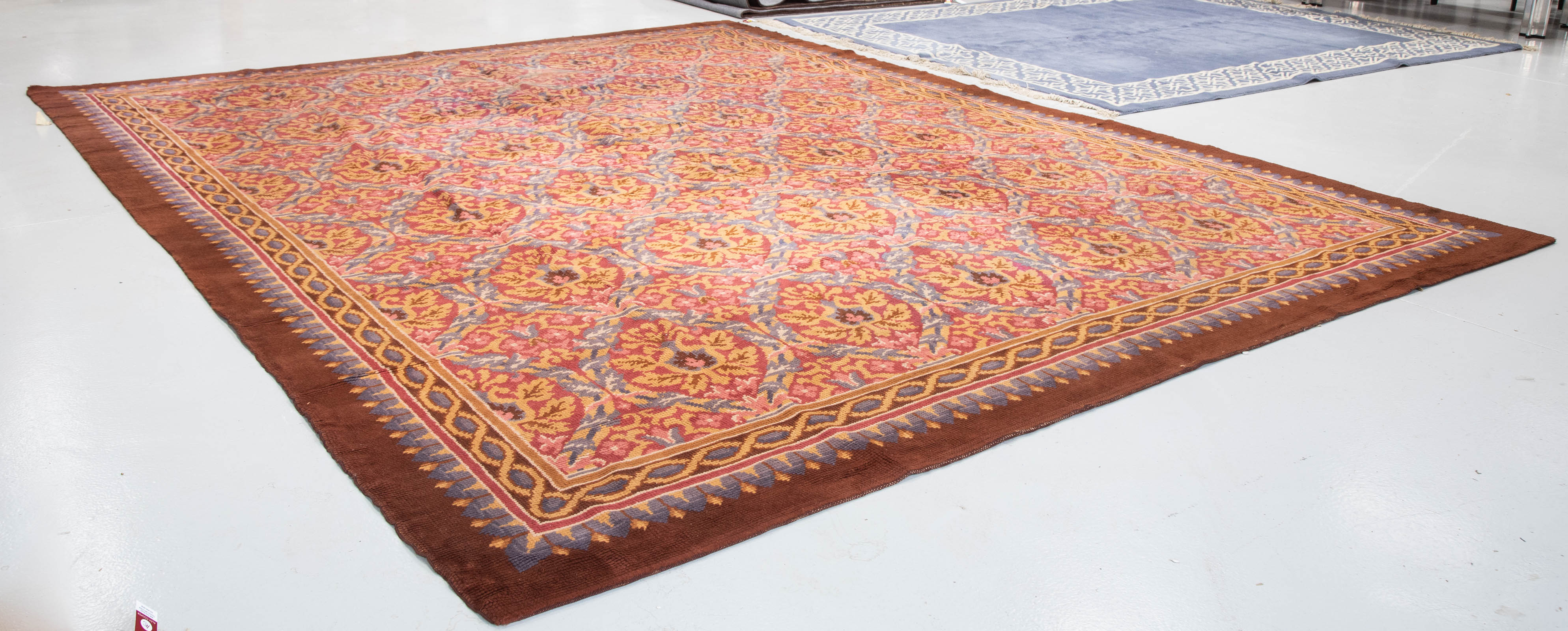 ANTIQUE WILLIAM MORRIS STYLE CARPET,