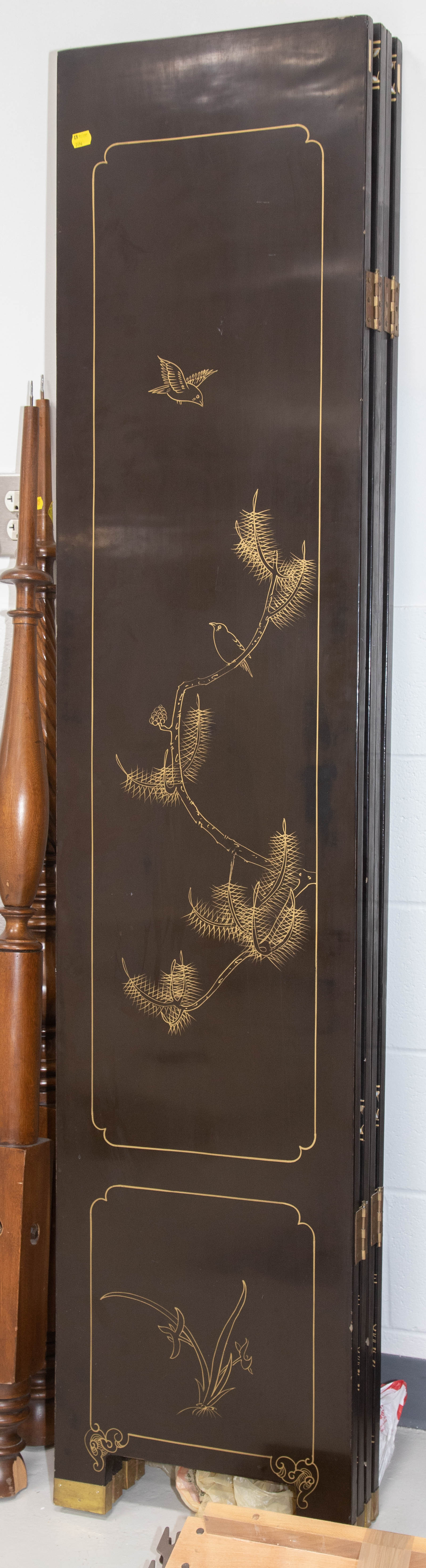 CHINESE LACQUER FOUR PANEL ROOM 33522c